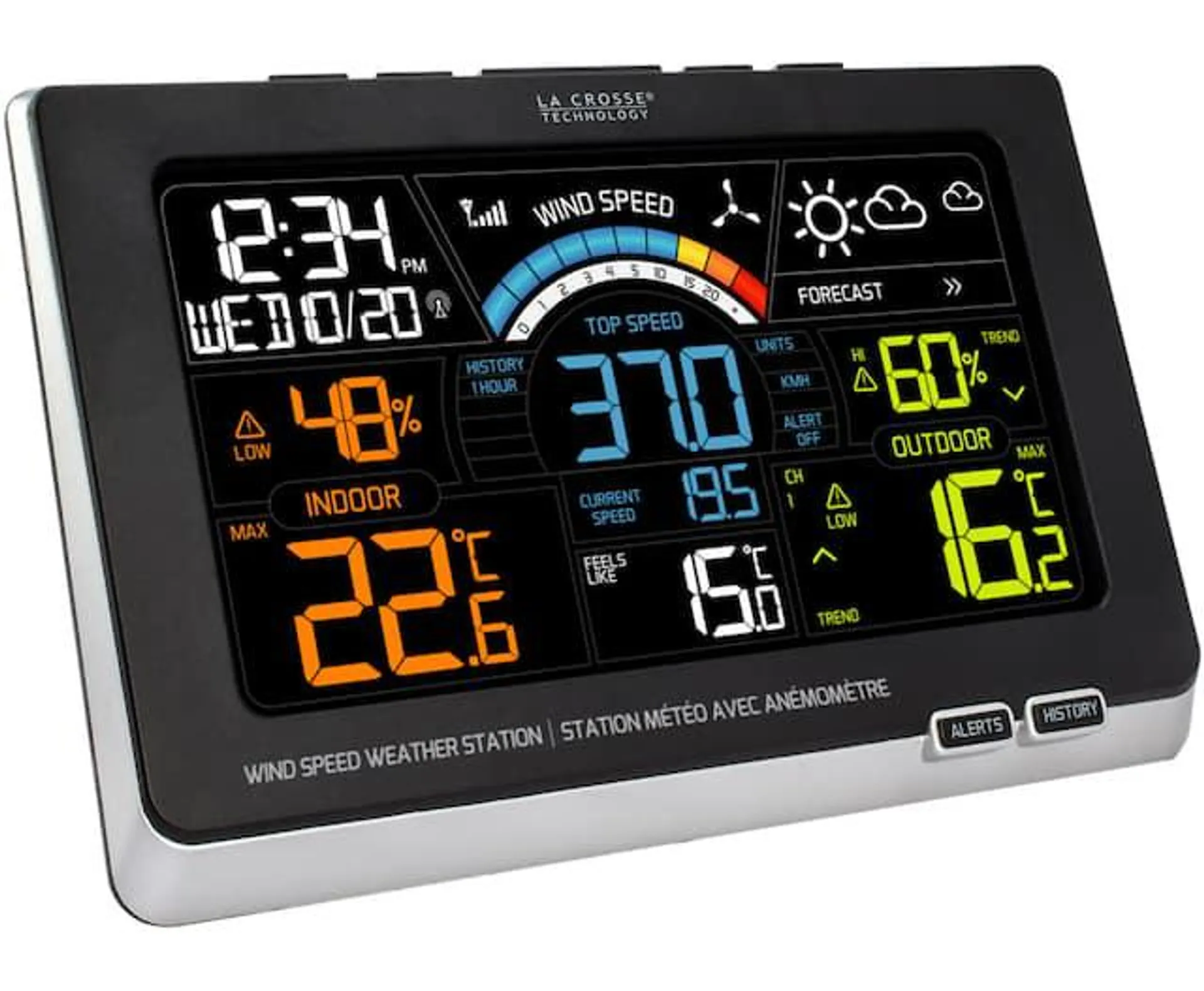 La Crosse Wireless Weather Forecaster & Wind Gauge Digital Thermometer