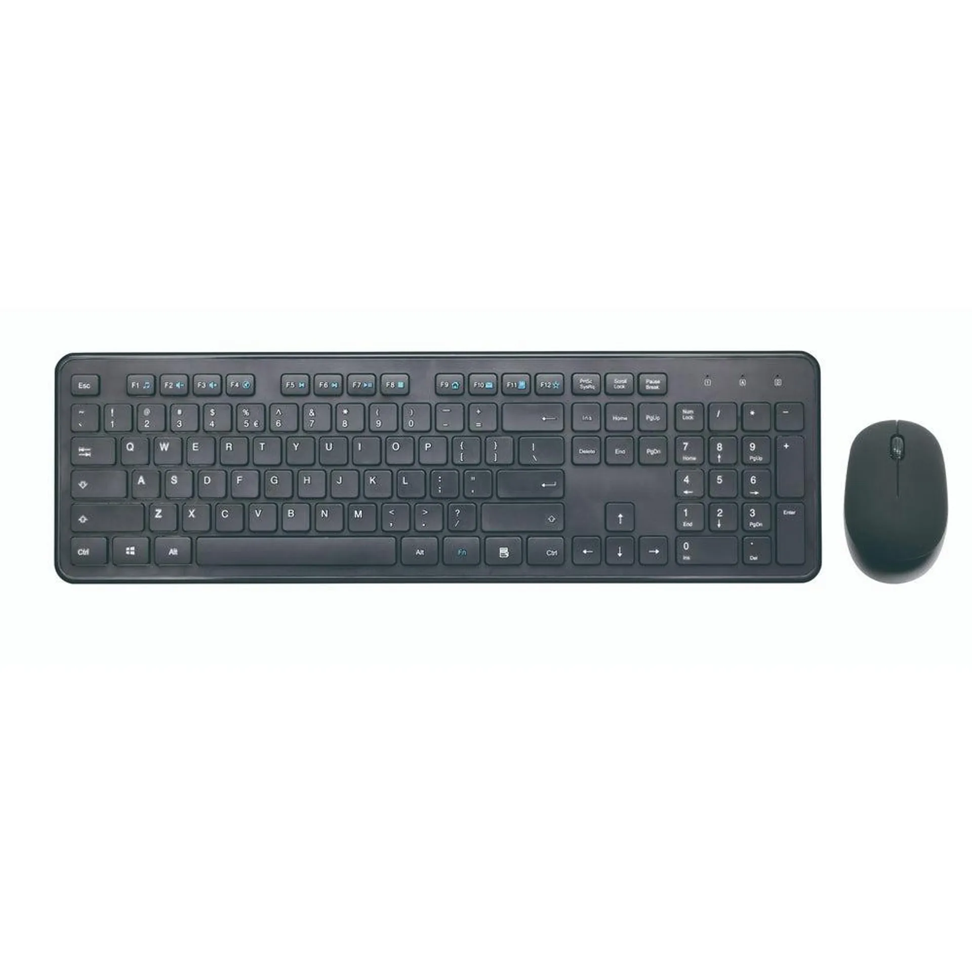 Basic Tech Wireless Keyboard and Mouse - Black