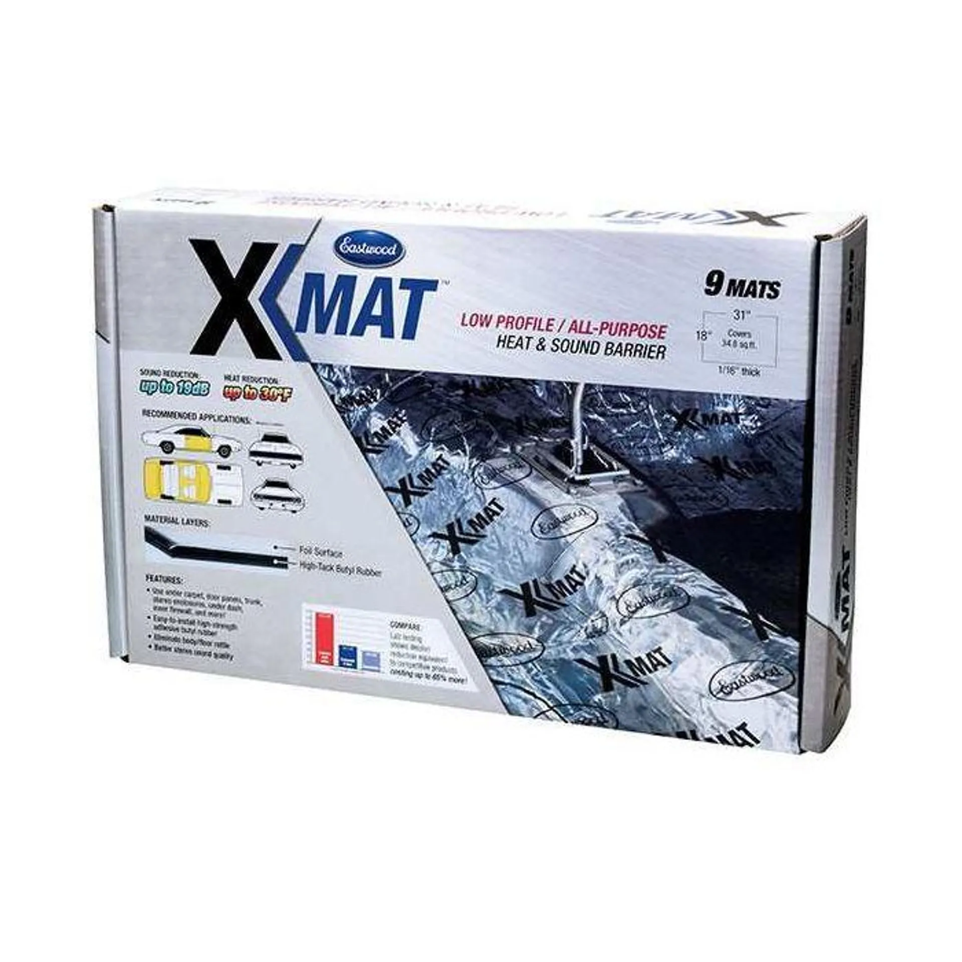 Eastwood X-Mat Low-Profile Heat & Sound Barrier (34.8 sq/ft)