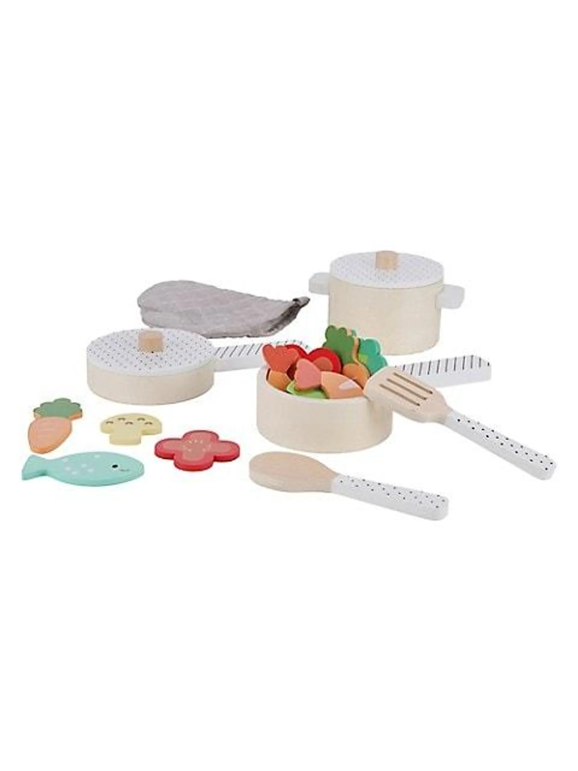 Wooden Pots and Pans Toy Set