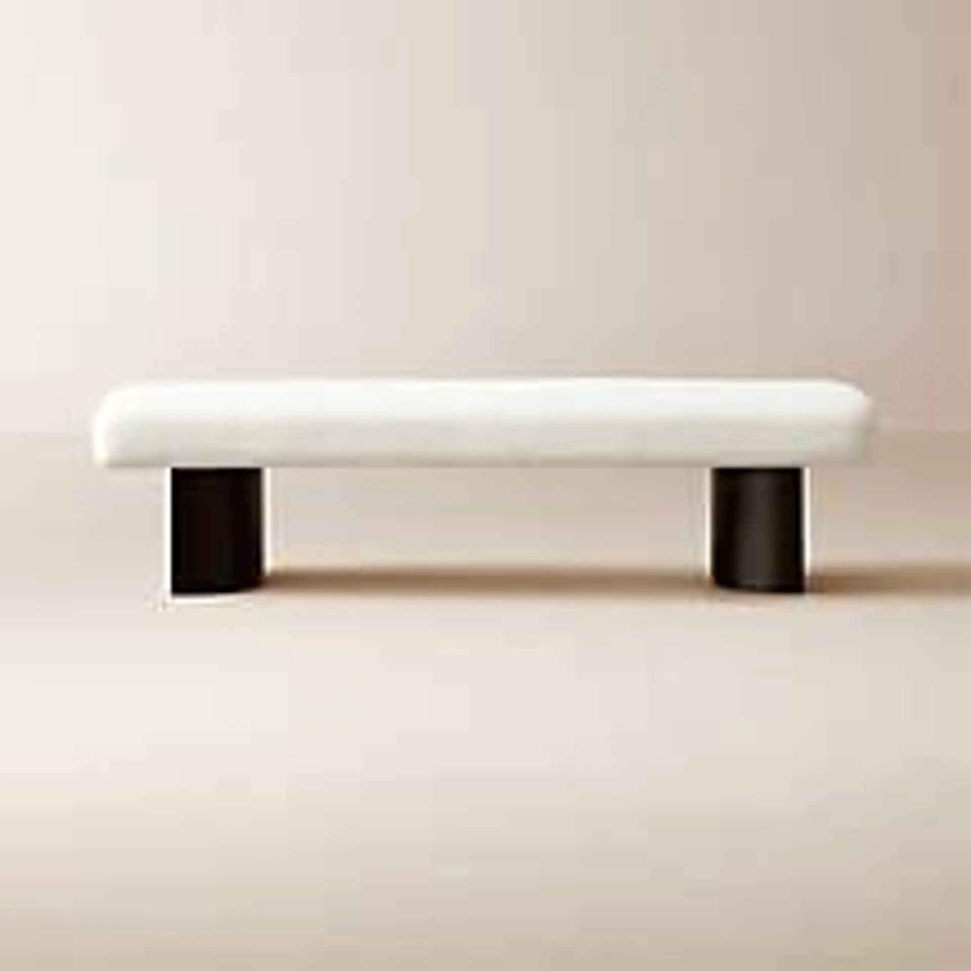 Argyle 63" White Linen Upholstered Bench