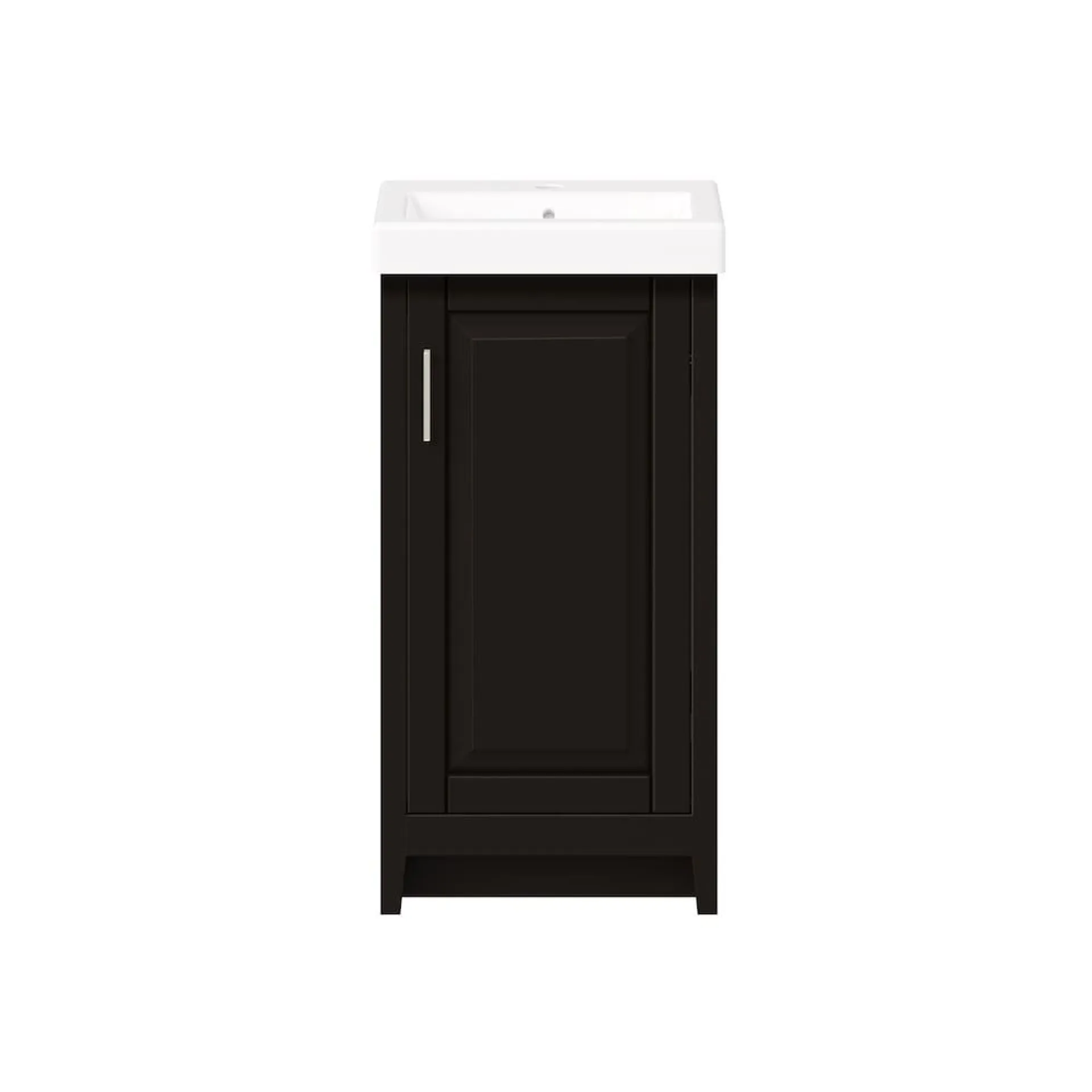 Simard 17.50-inch W 1-Door Freestanding Vanity in Dark Chocolate With Top in White