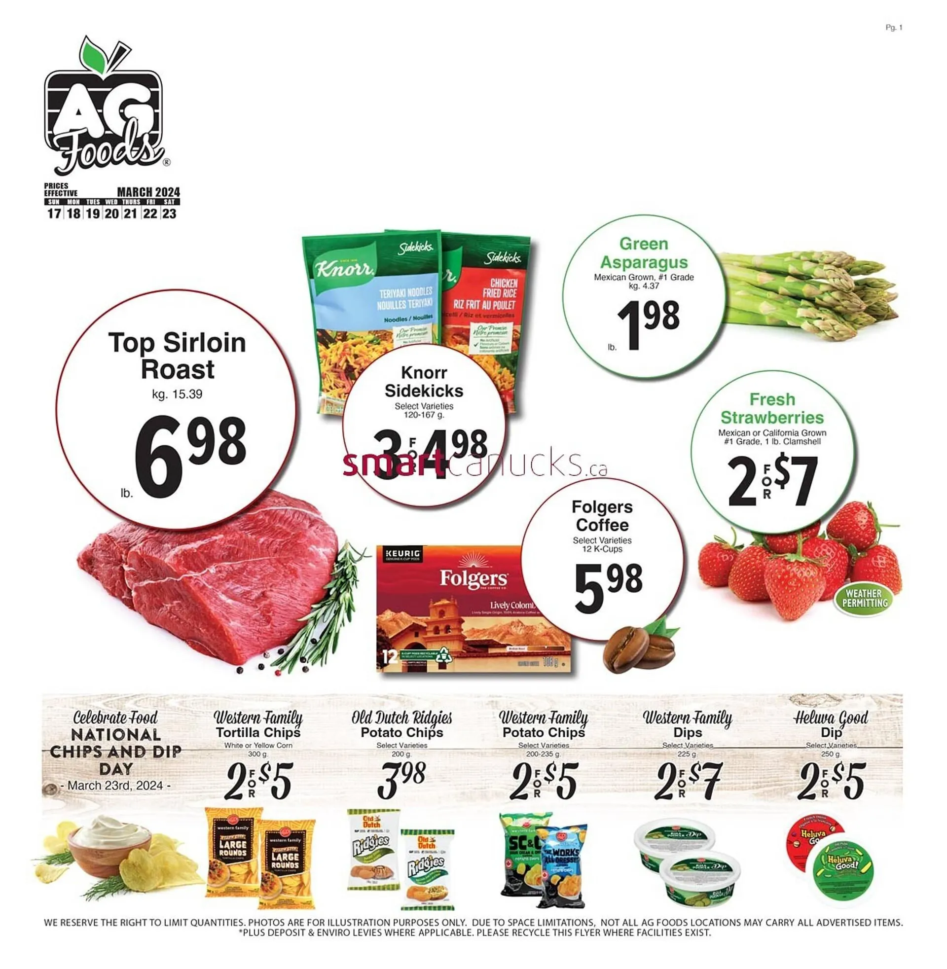 AG Foods flyer from March 17 to March 23 2024 - flyer page 1