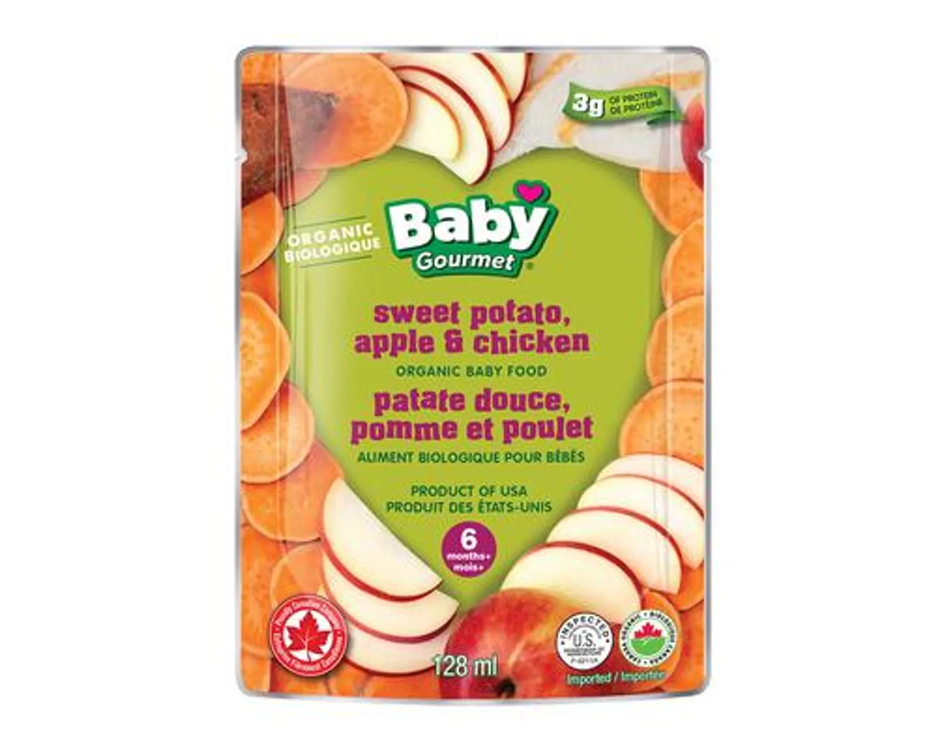 Baby Gourmet Sweet Potato Apple Chicken Organic 128mL