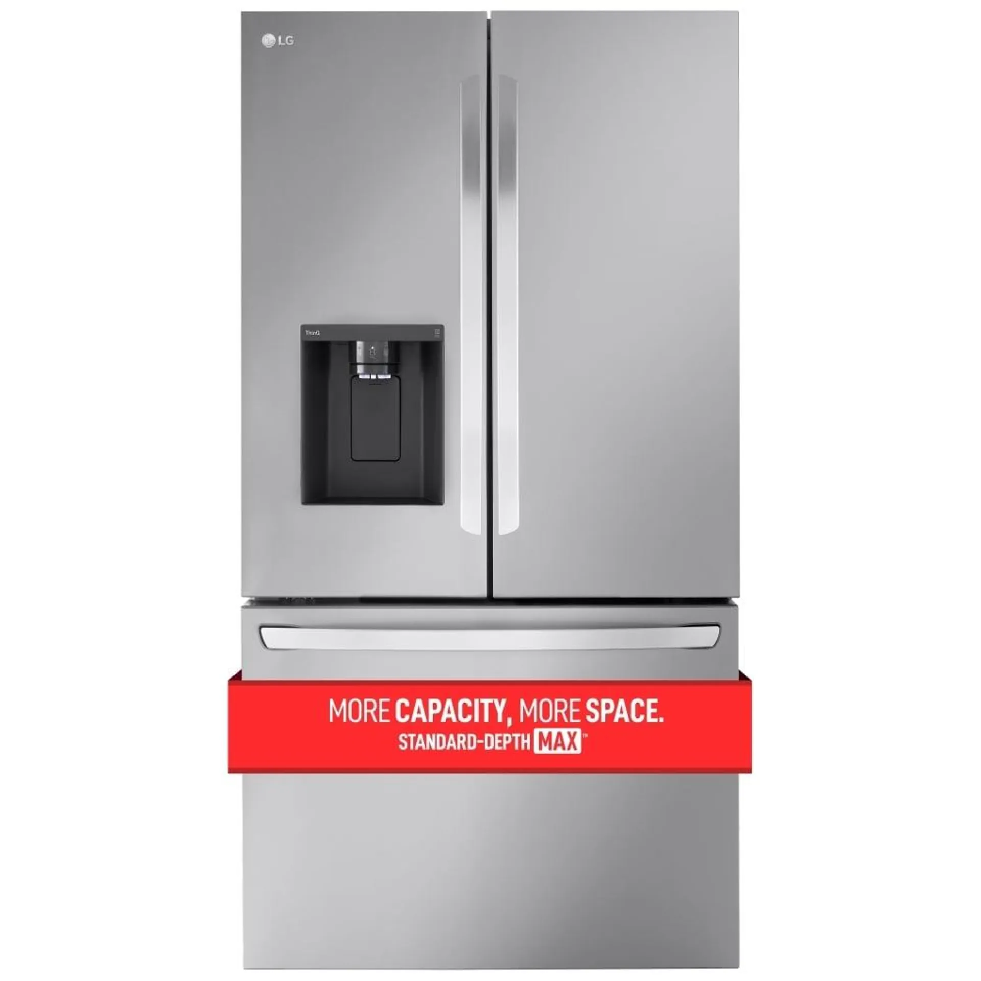 LG LRFXS3106S French Door Refrigerator, 36 inch Width, ENERGY STAR Certified, 31 cu. ft. Capacity, Stainless Steel colour Dual Ice Maker, Tall Ice & Water Dispenser®, Door Cooling+, SmartDiagnosis, Glide N' Serve® Drawer, ADA Compliant