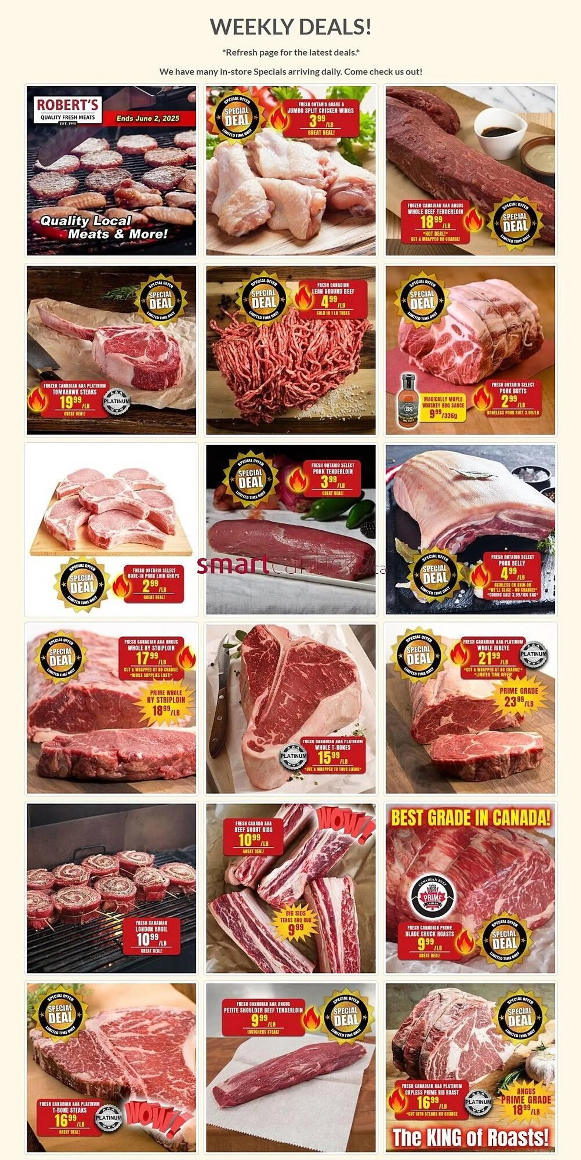 Roberts Fresh and Boxed Meats flyer from May 26 to June 2 2025 - flyer page 1