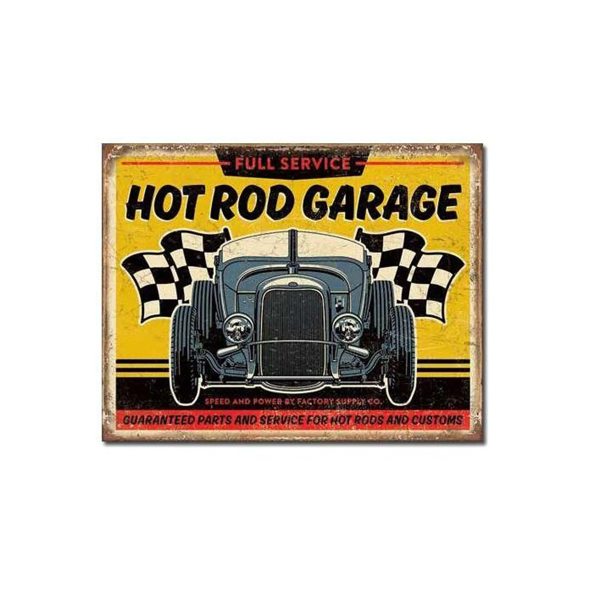 Hot Rod Garage Tin Sign