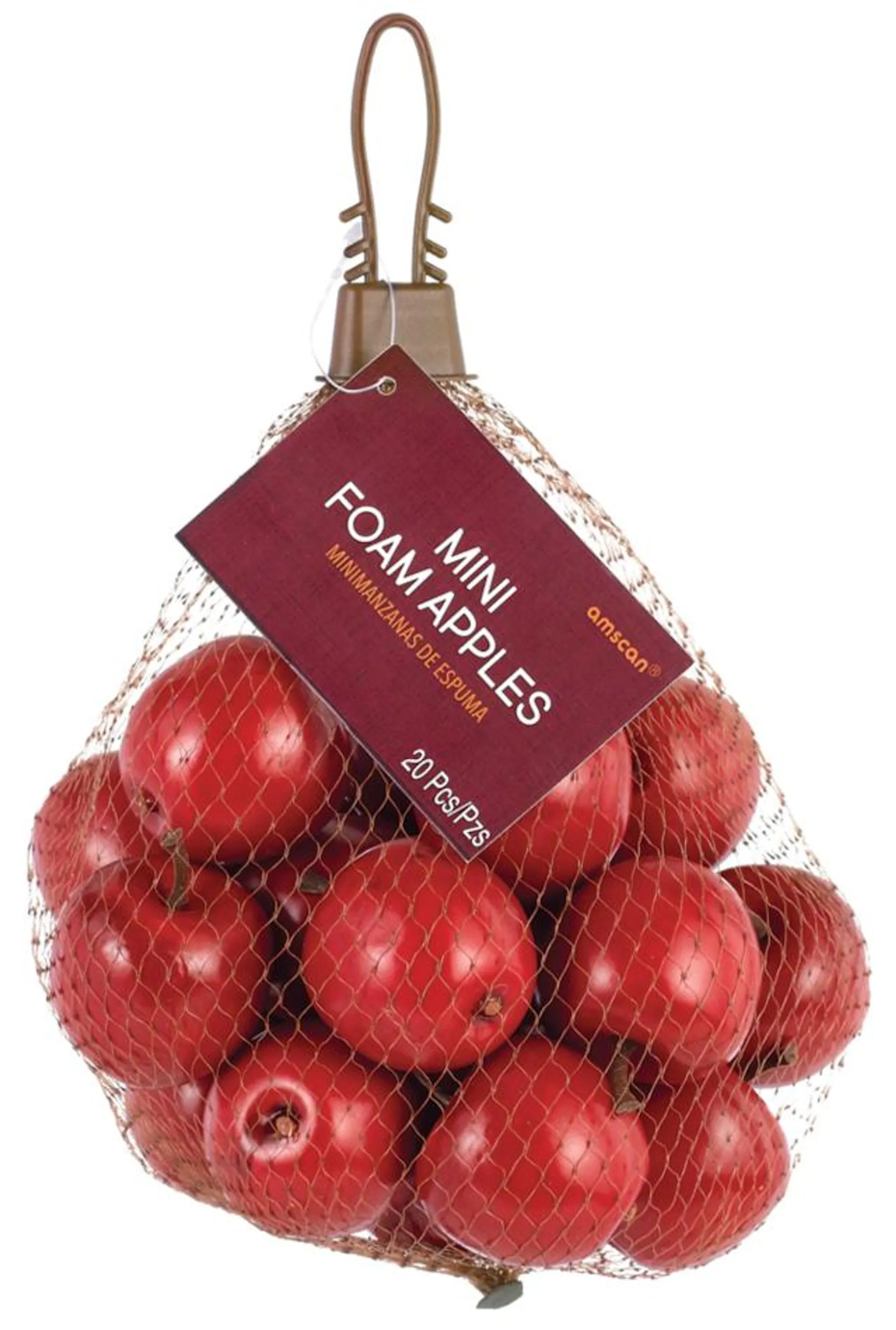 Mini Foam Apples, Red, 1.5-in, 20-pk, Indoor/Outdoor Decoration for Fall