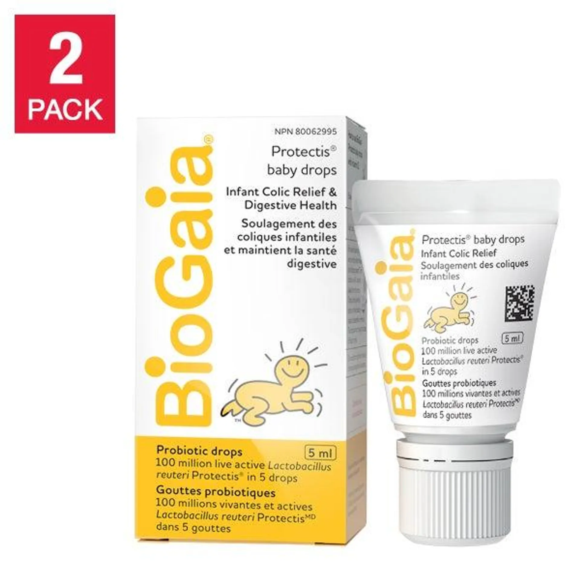 BioGaia Probiotic Drops, 2 x 5 mL