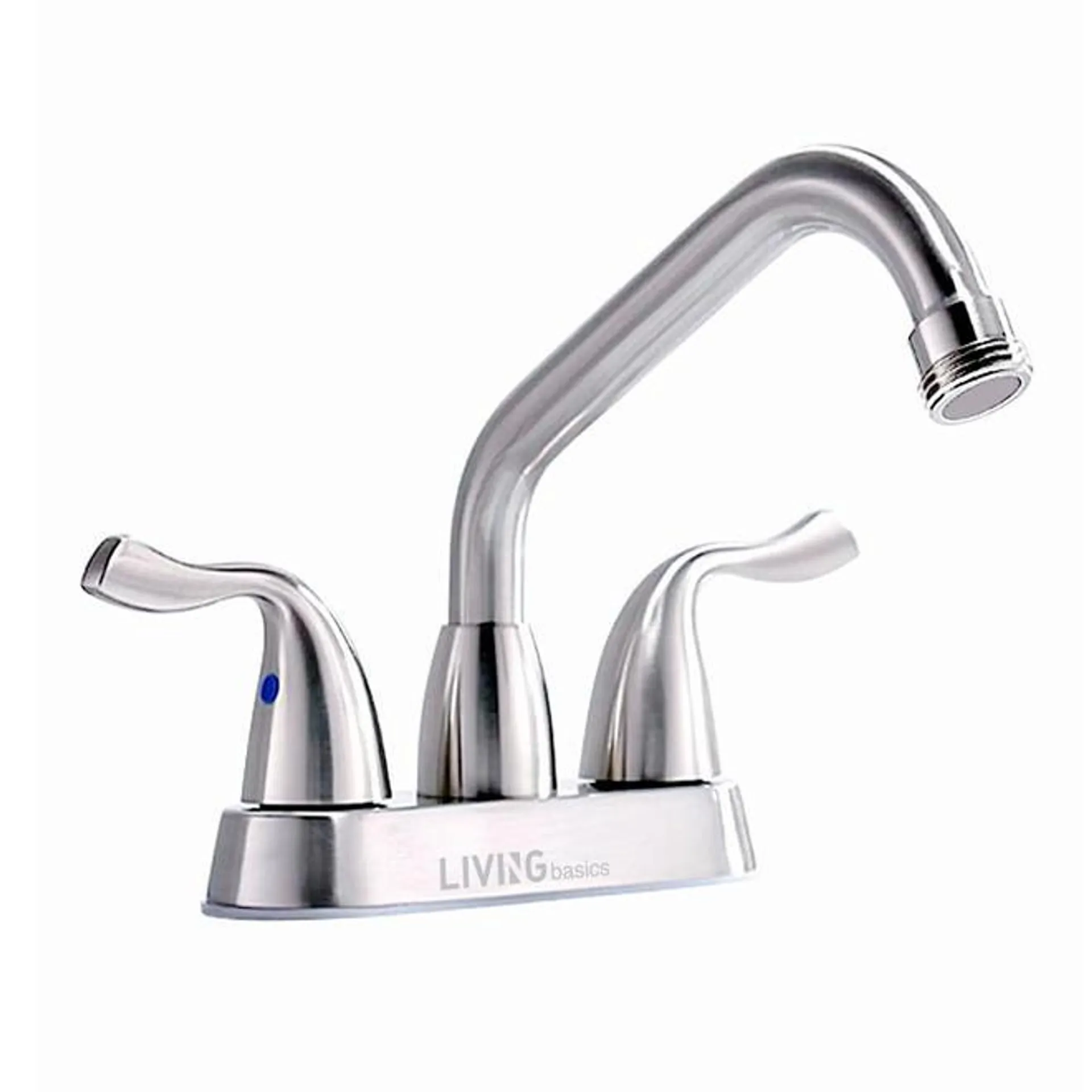 Laundry Sink Faucet With Swing Spout And 2-Handles, Polished Chrome - LIVINGbasics®