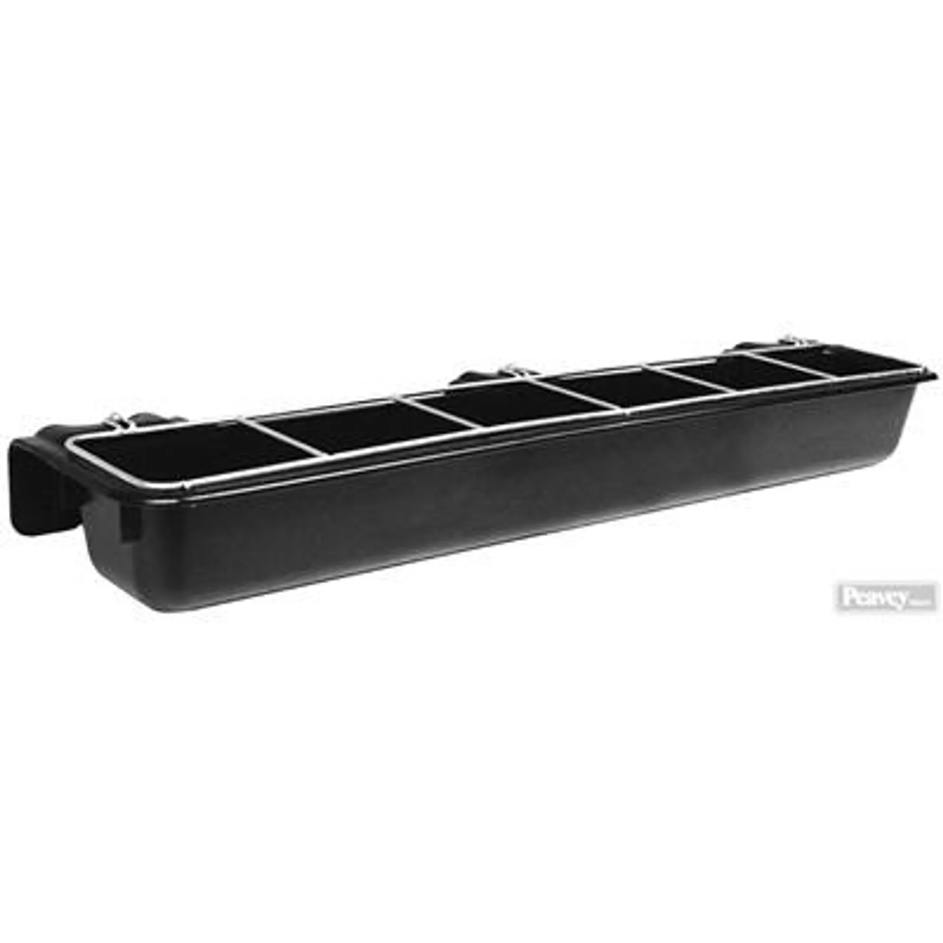 9 Quart Hook Over Goat Trough Black