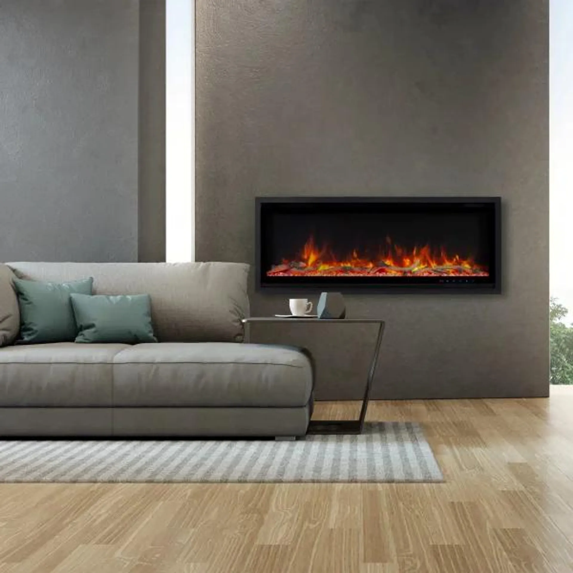 Paramount Kennedy II 106.7 cm (42 in.) Wall Mounted Electric Fireplace