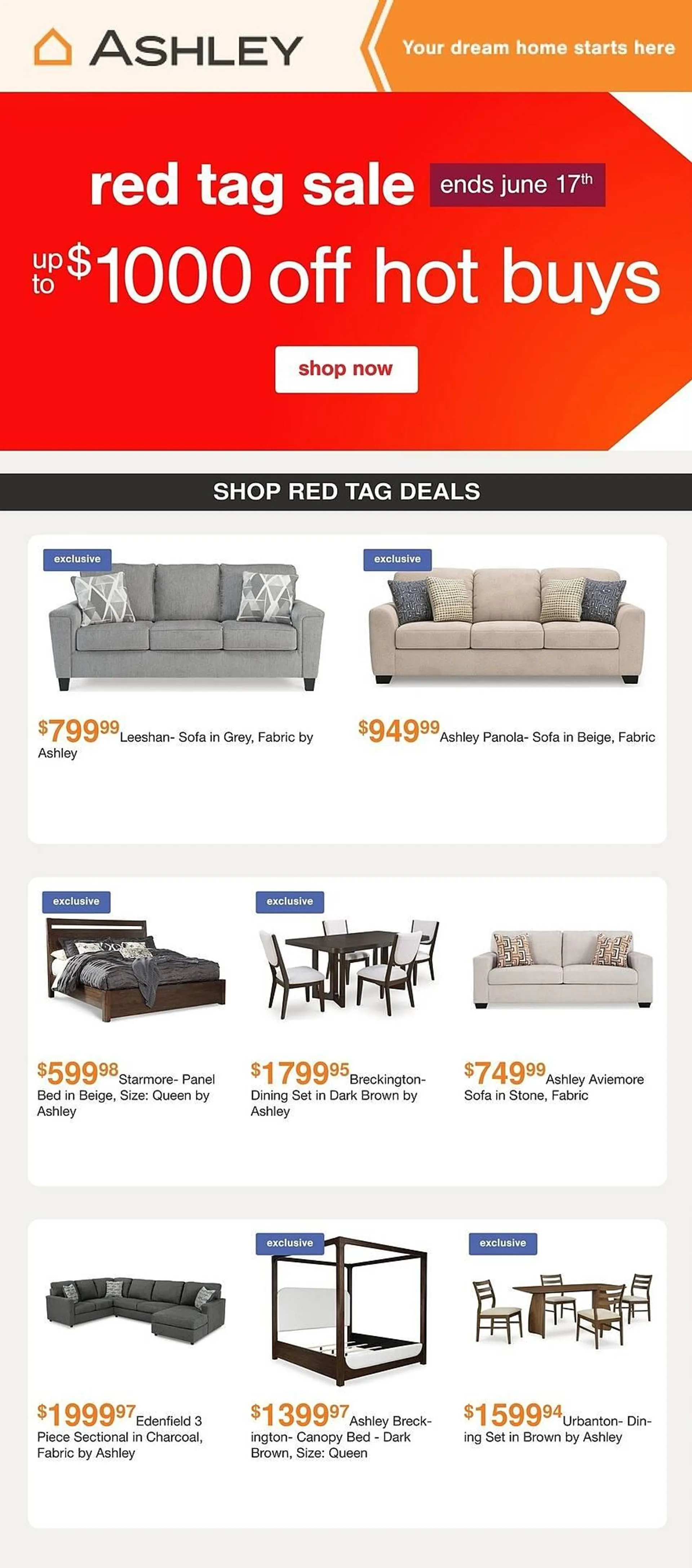 Ashley Furniture flyer from June 4 to June 10 2025 - flyer page 1