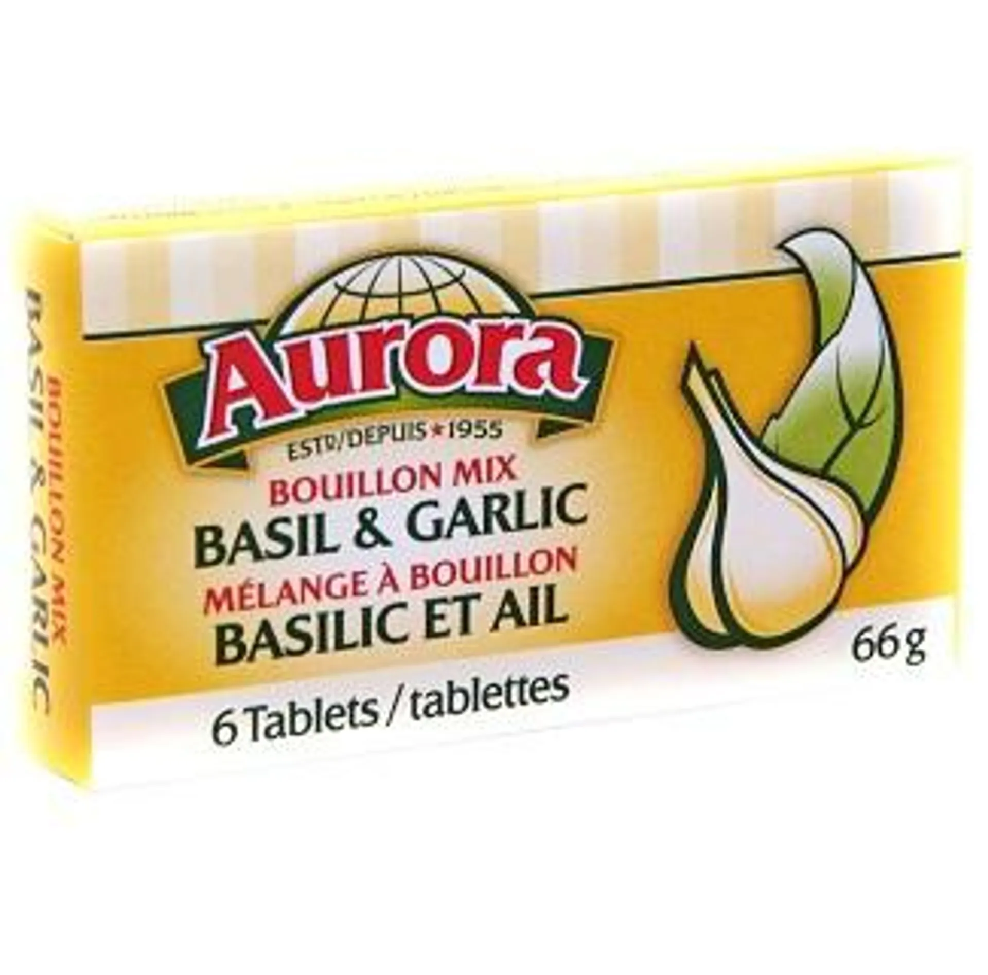 Aurora bouillon cube (basil garlic) - 66g