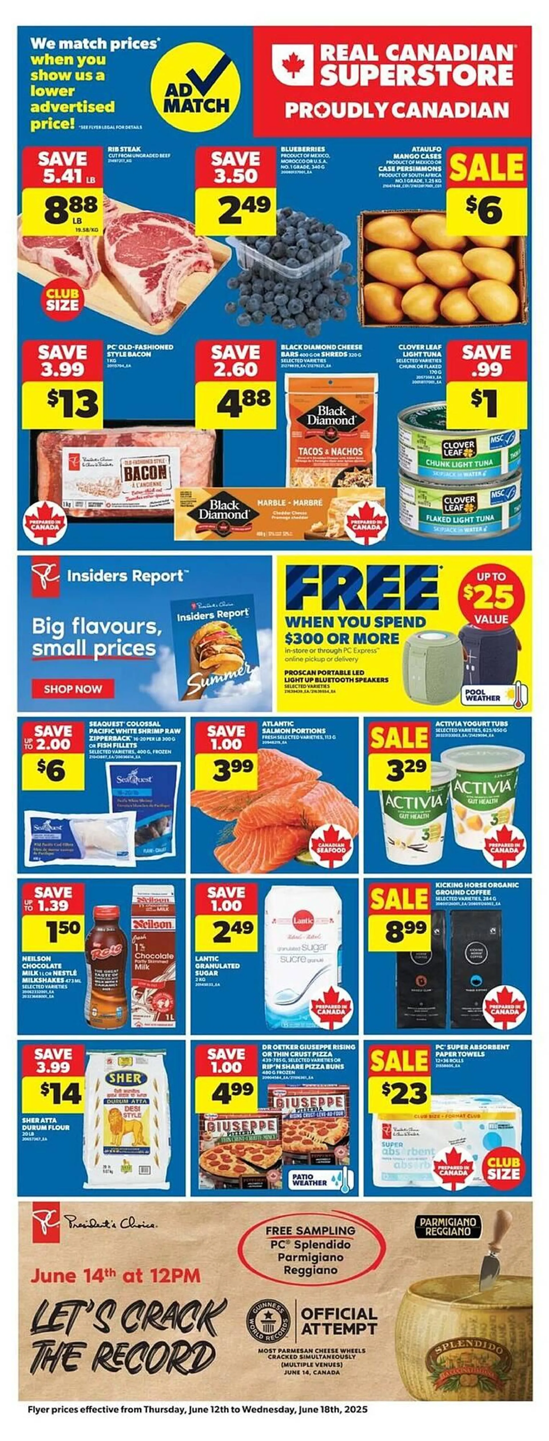 Real Canadian Superstore flyer from June 12 to June 18 2025 - flyer page 1