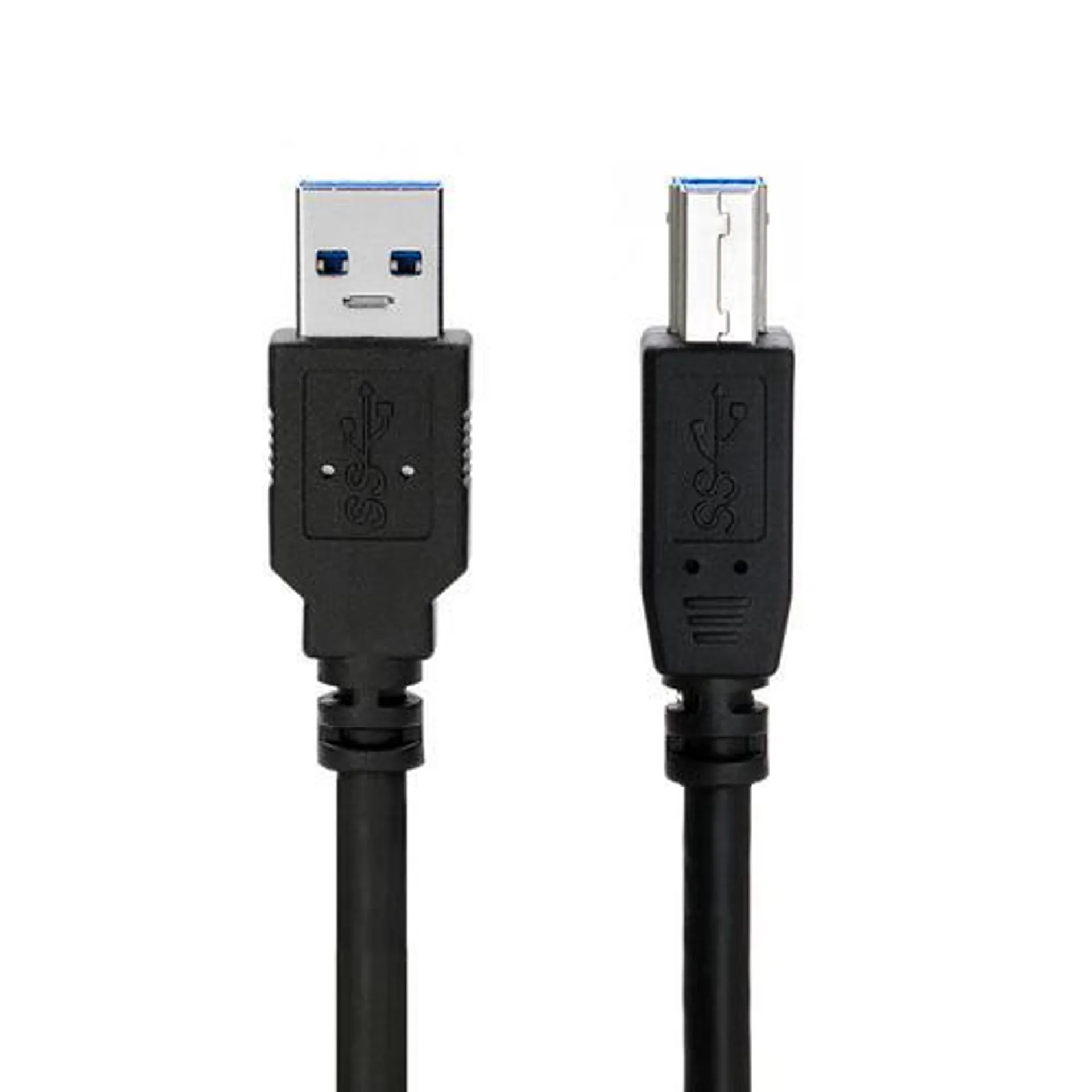 USB 3.0 A Male to B Male Cable - Black - 3ft - PrimeCables®