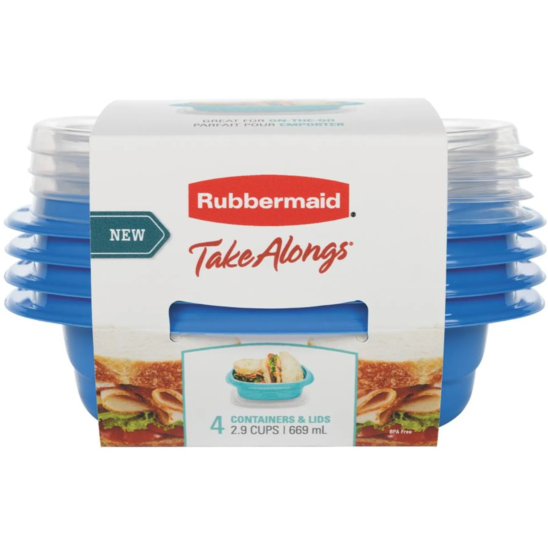 Takealongs Square Sandwich Containers 4-Pack