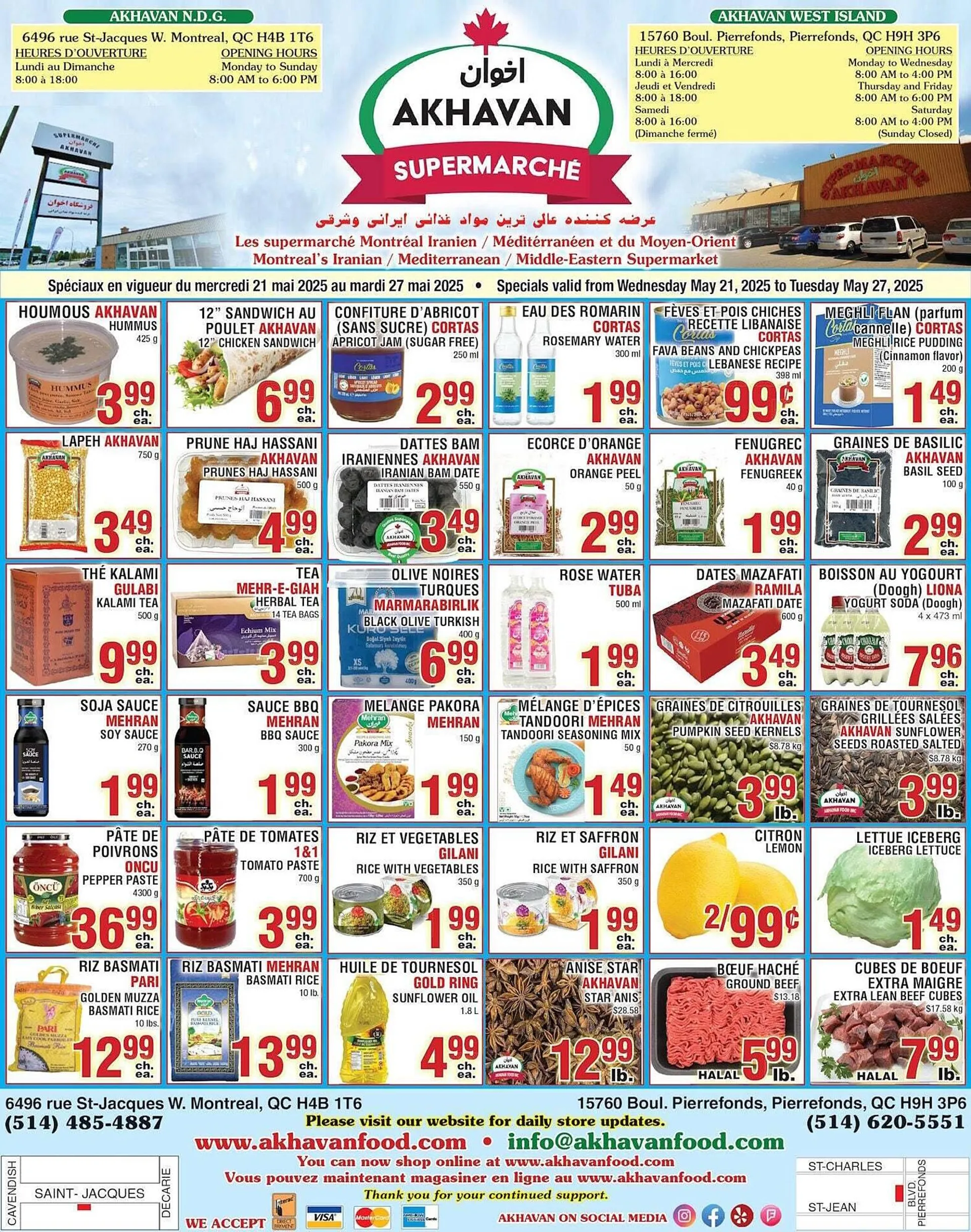 Akhavan flyer from May 22 to May 29 2025 - flyer page 1