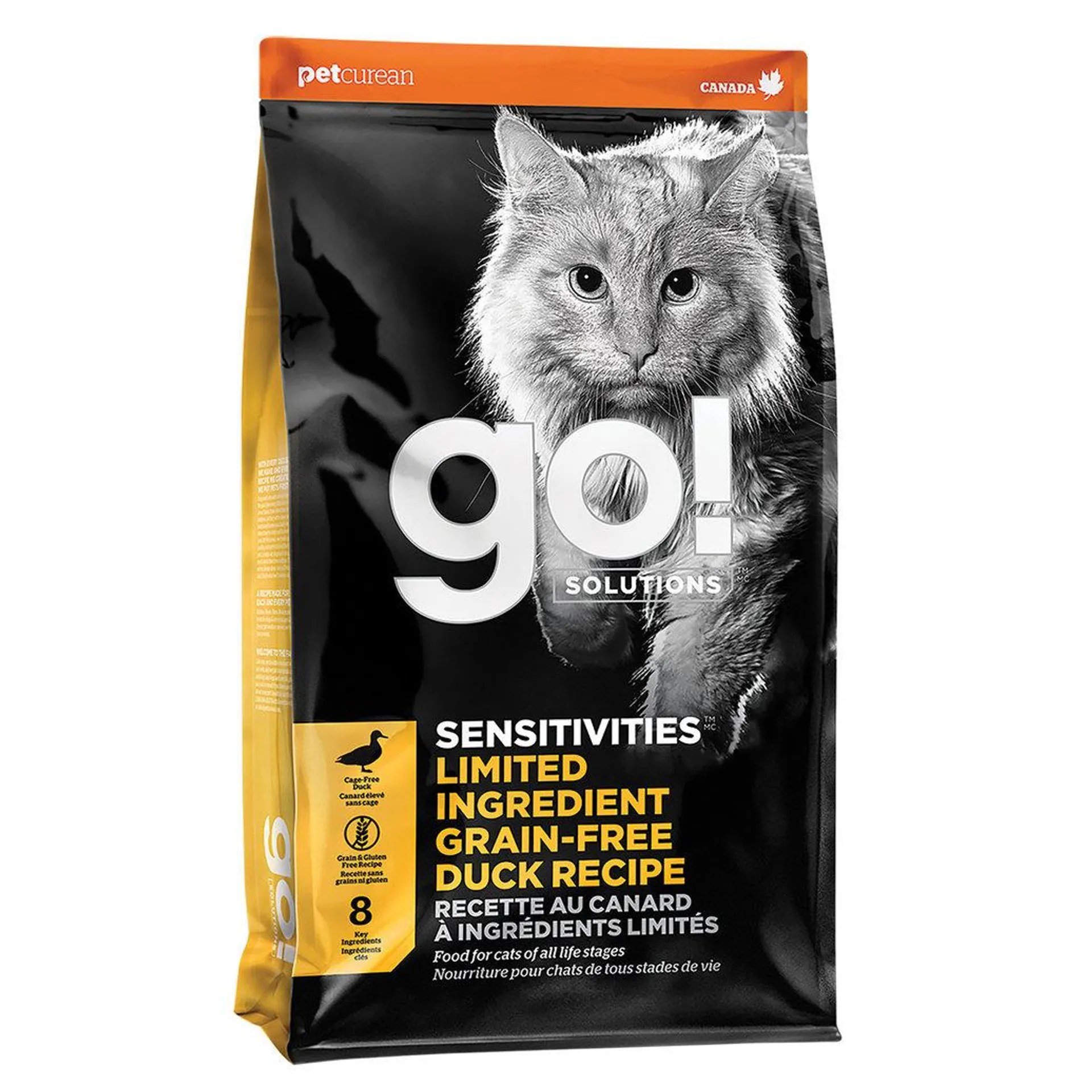 GO! SOLUTIONS, SENSITIVITIES Limited Ingredient Grain Free Duck Recipe for cats