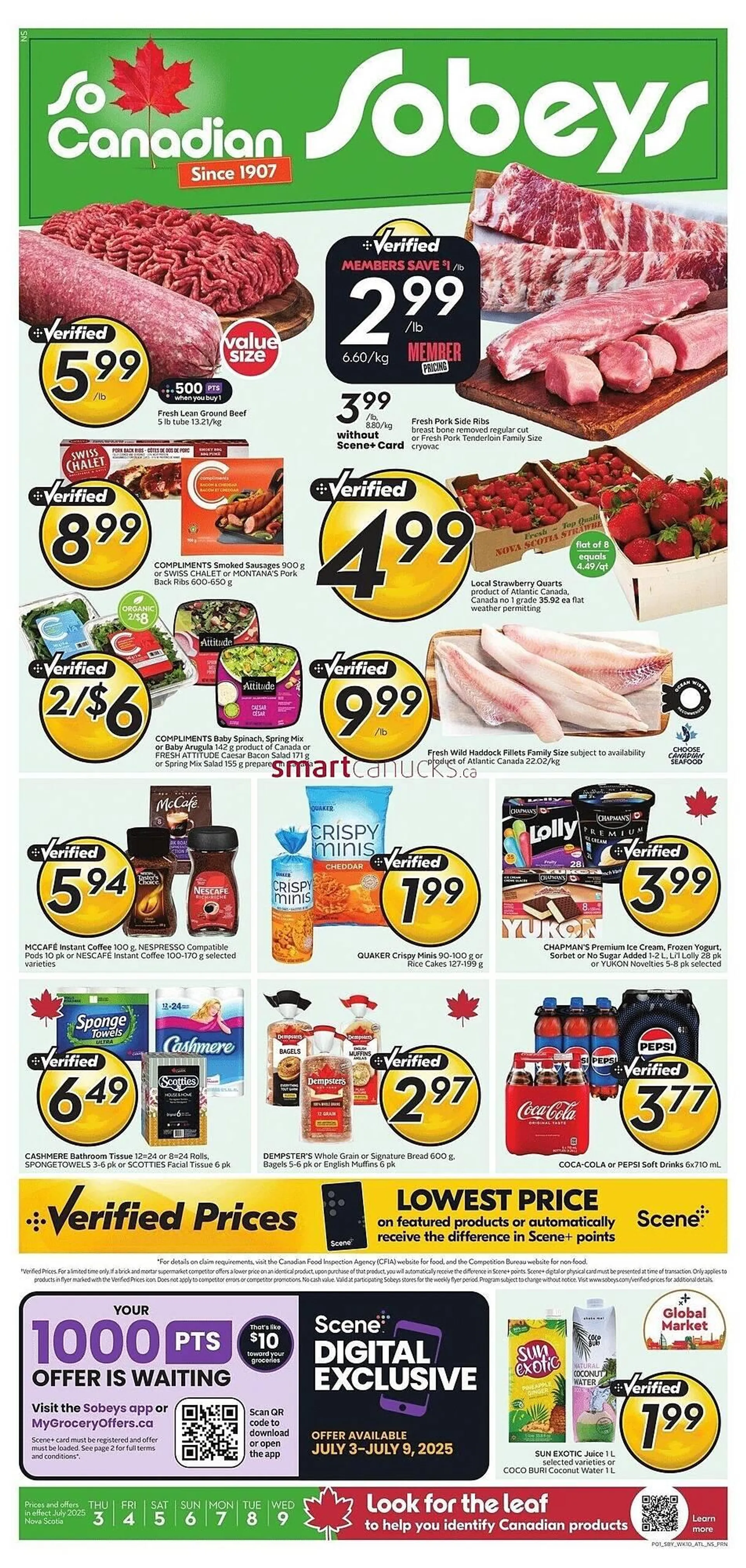 Sobeys flyer from July 3 to July 16 2025 - flyer page 1
