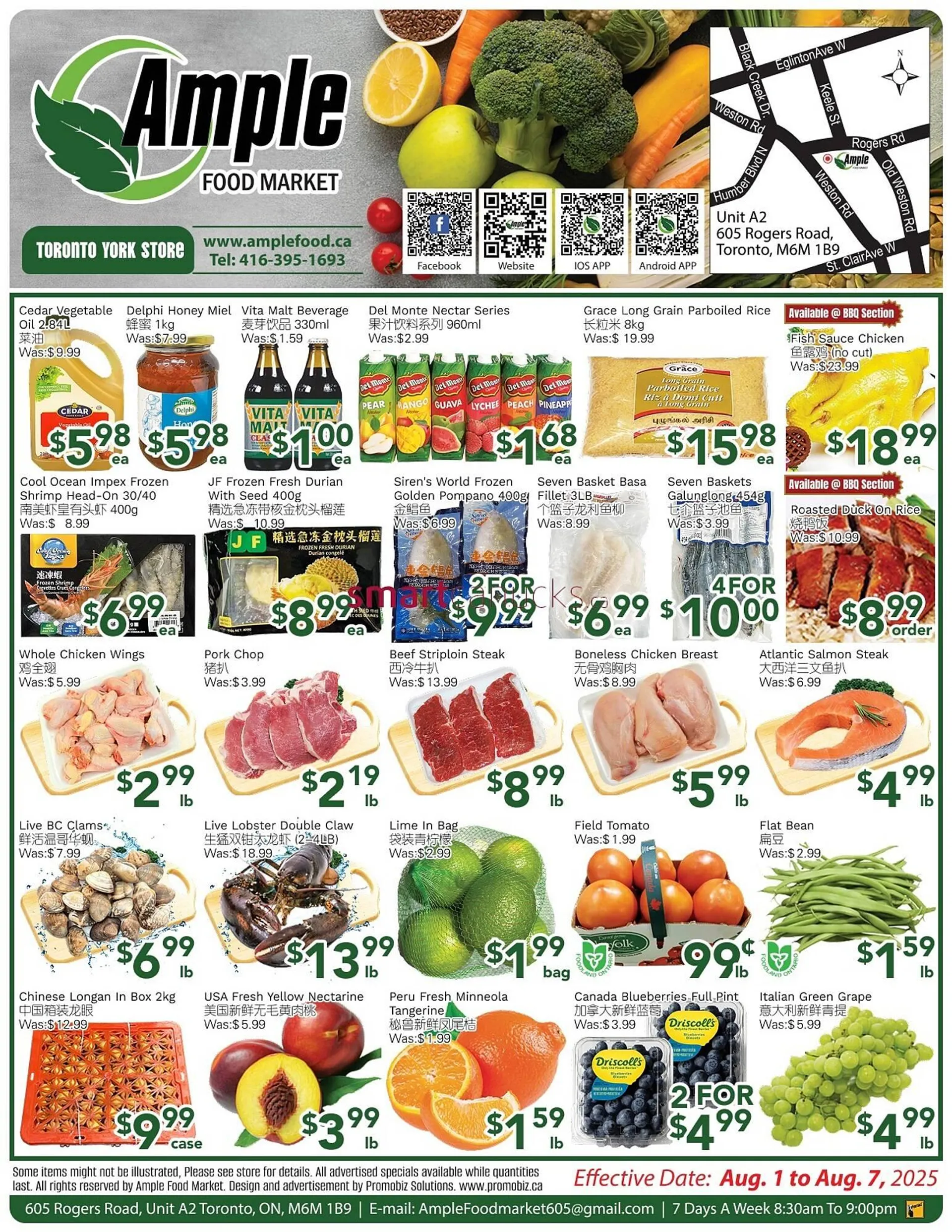 Ample Food Market flyer from August 1 to August 7 2025 - flyer page 1