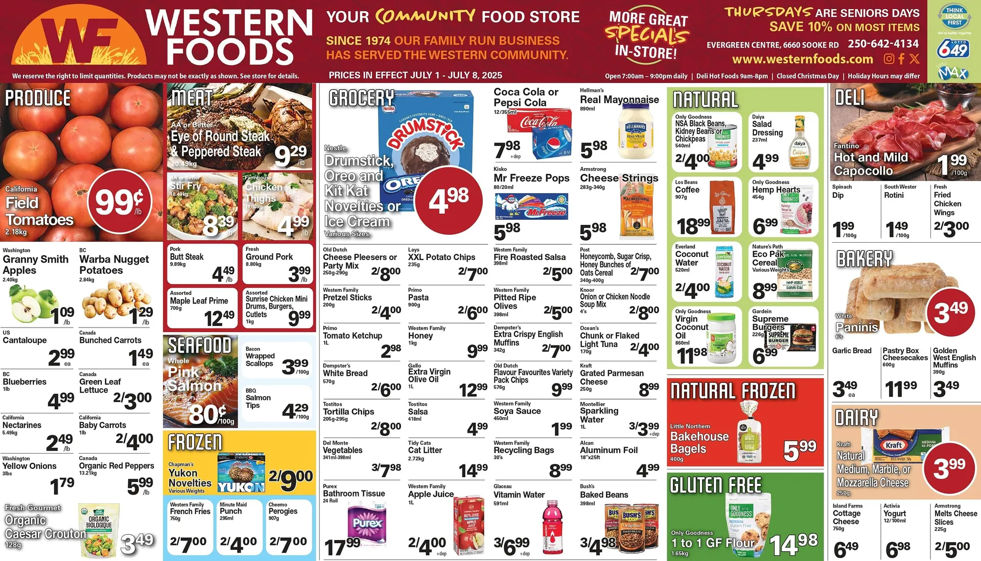 Western Foods flyer from July 2 to July 8 2025 - flyer page 1