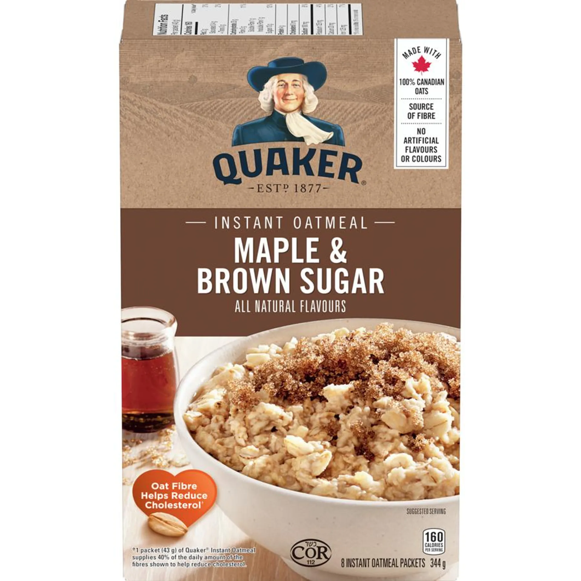 Maple & Brown Sugar Flavour Instant Oatmeal