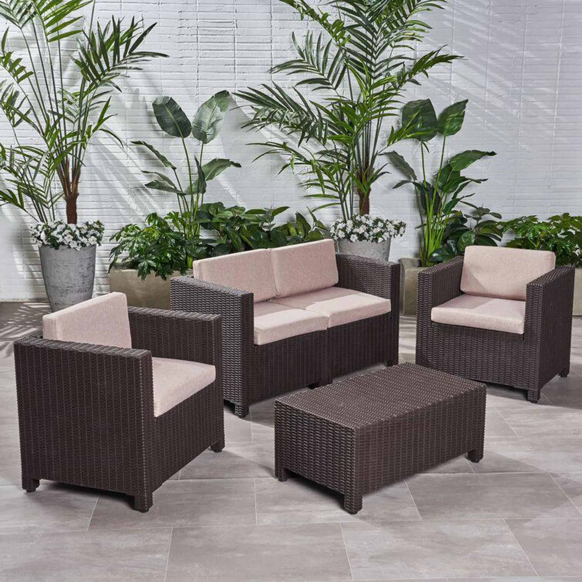 Christabel 4 - Person Outdoor Seating Group with Cushions