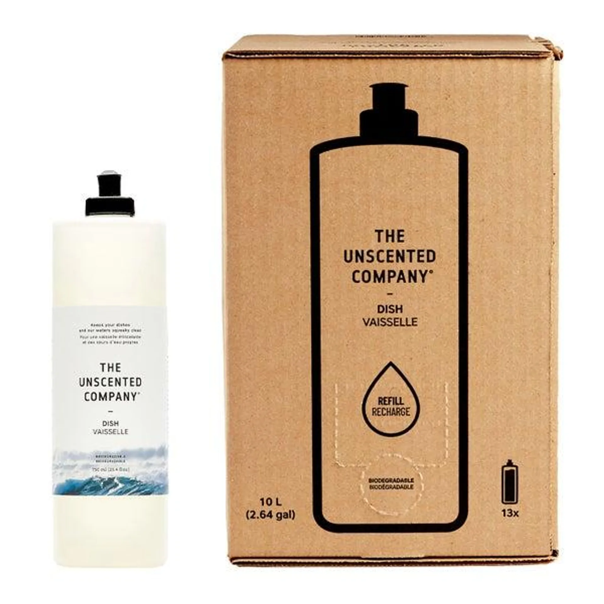 The Unscented Company Dish Soap Refill Box with Dish Soap Bottle