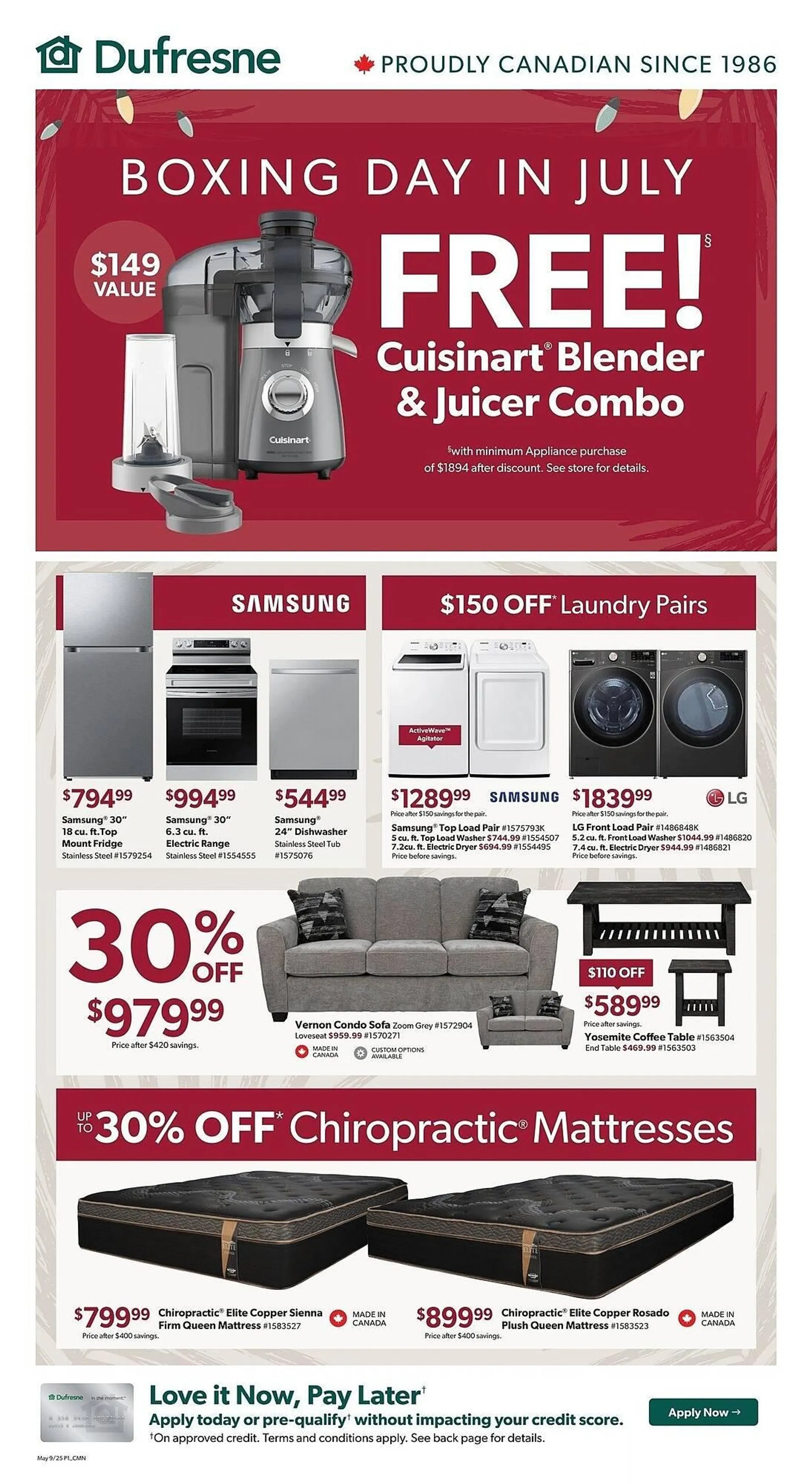 Dufresne flyer from July 2 to July 21 2025 - flyer page 1