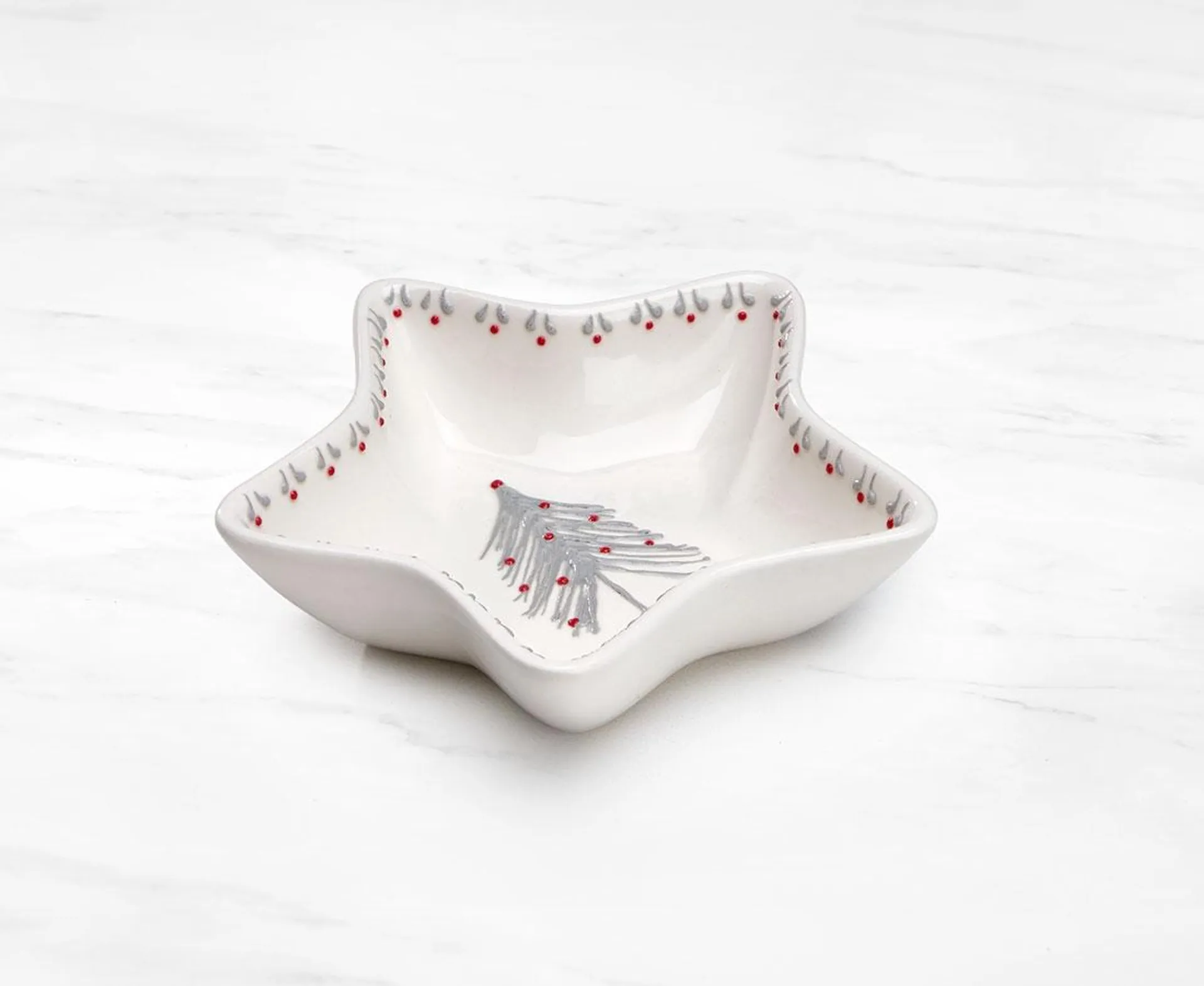 Snowfall Star Bowl, White