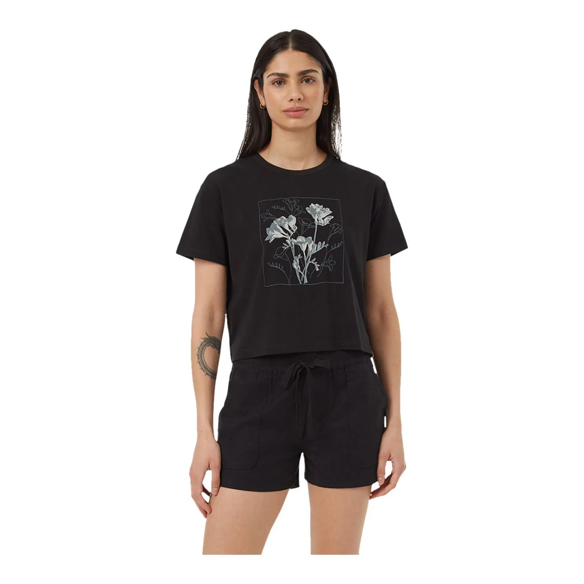 Tentree Women's Floral Crop T Shirt