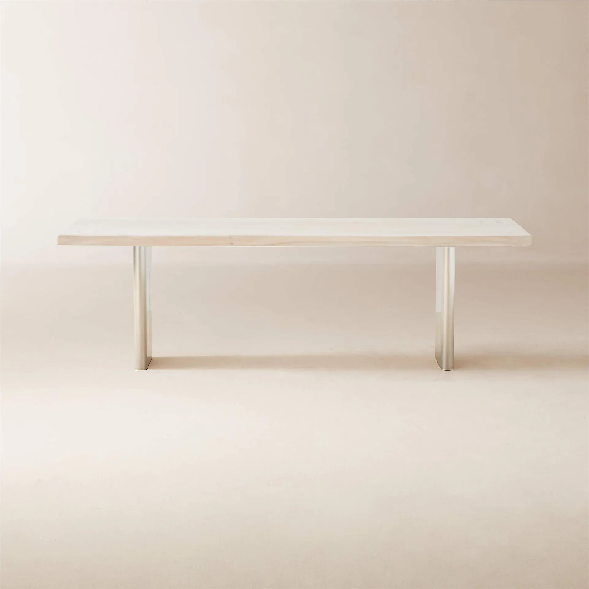 Landscape 95" Rectangular White Washed Wood Dining Table