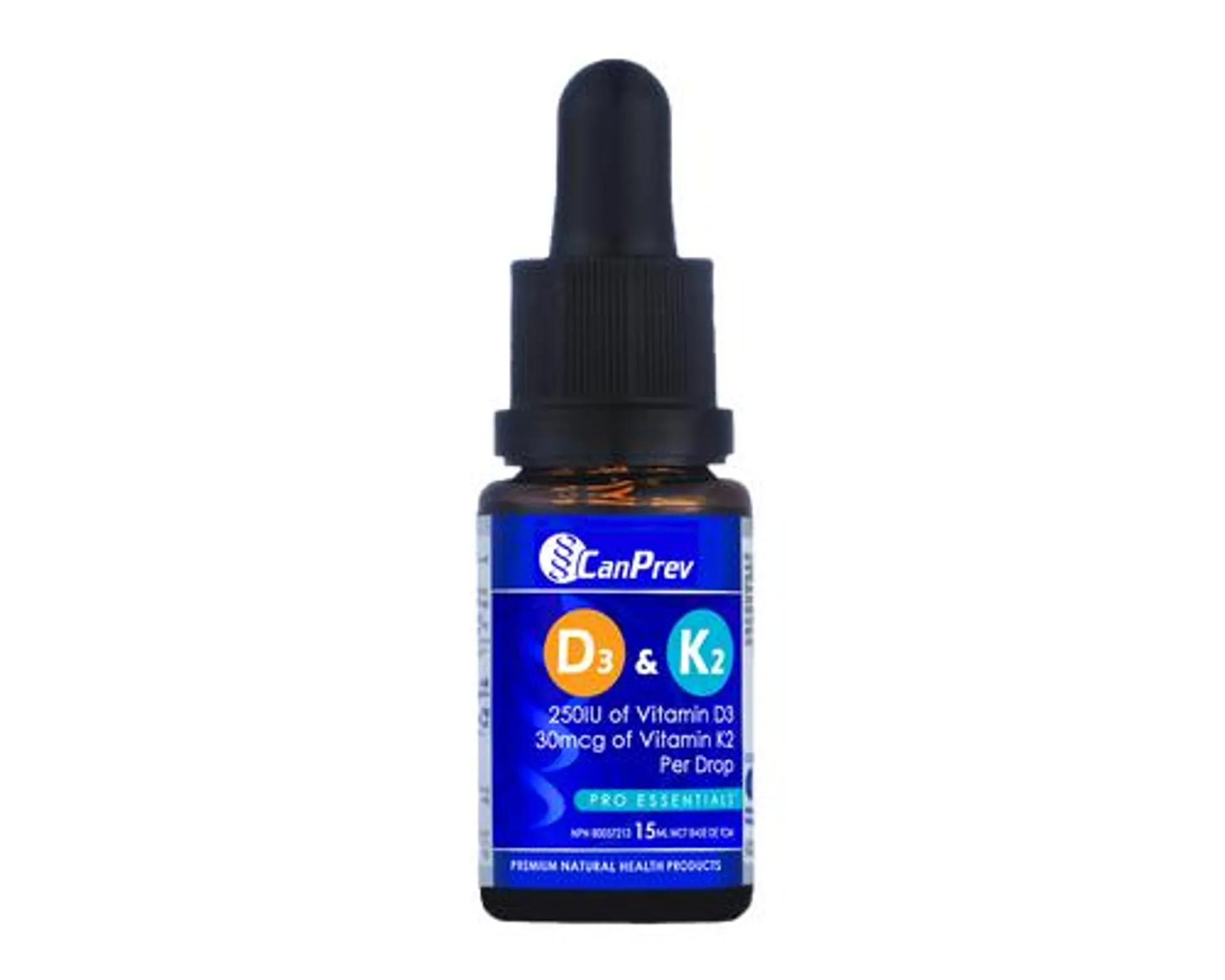 CanPrev Vitamin D3 & K2+MCT Drops 15mL