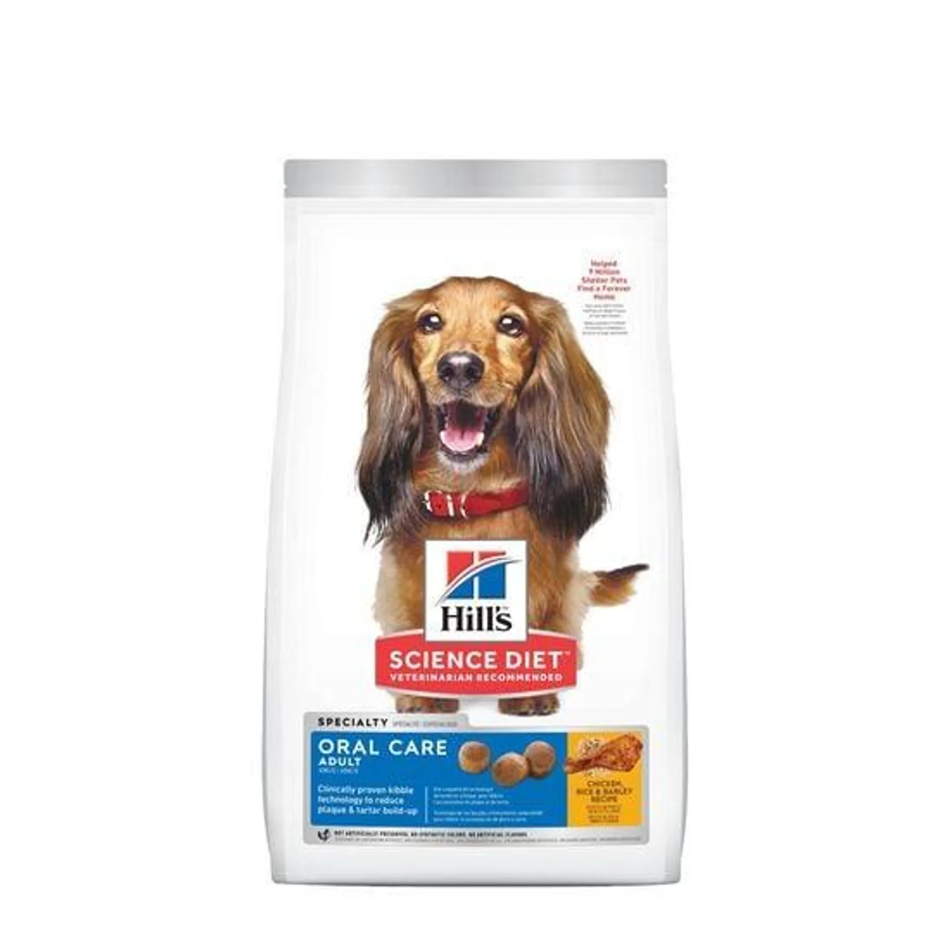 Nourriture sèche « Oral Care » recette au poulet, au riz et à l’orge pour chiens adultes, 12,93 kg