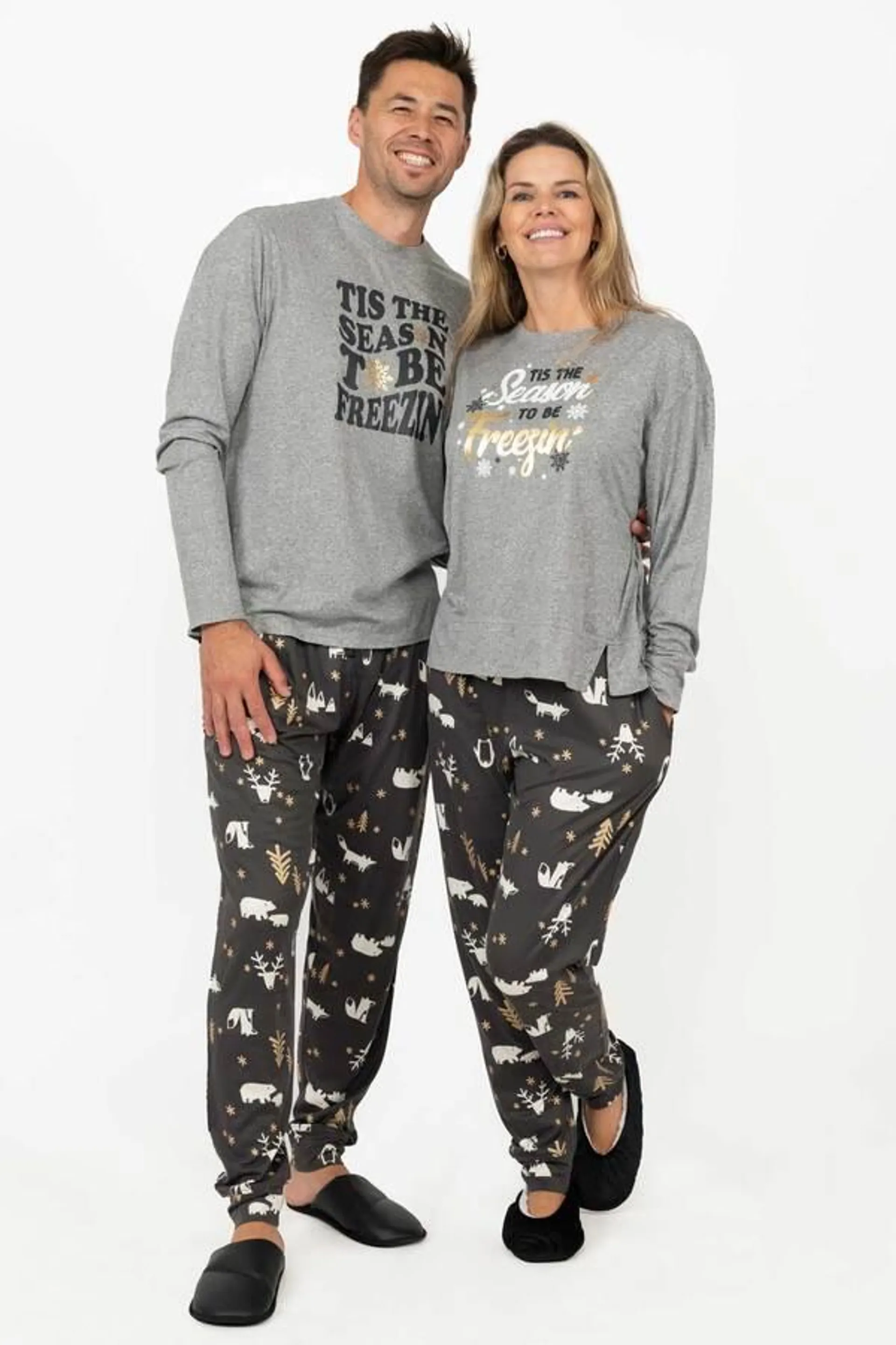 Rêves - His & Hers - Ultra soft, matching PJ set - Tis the season to be freezing