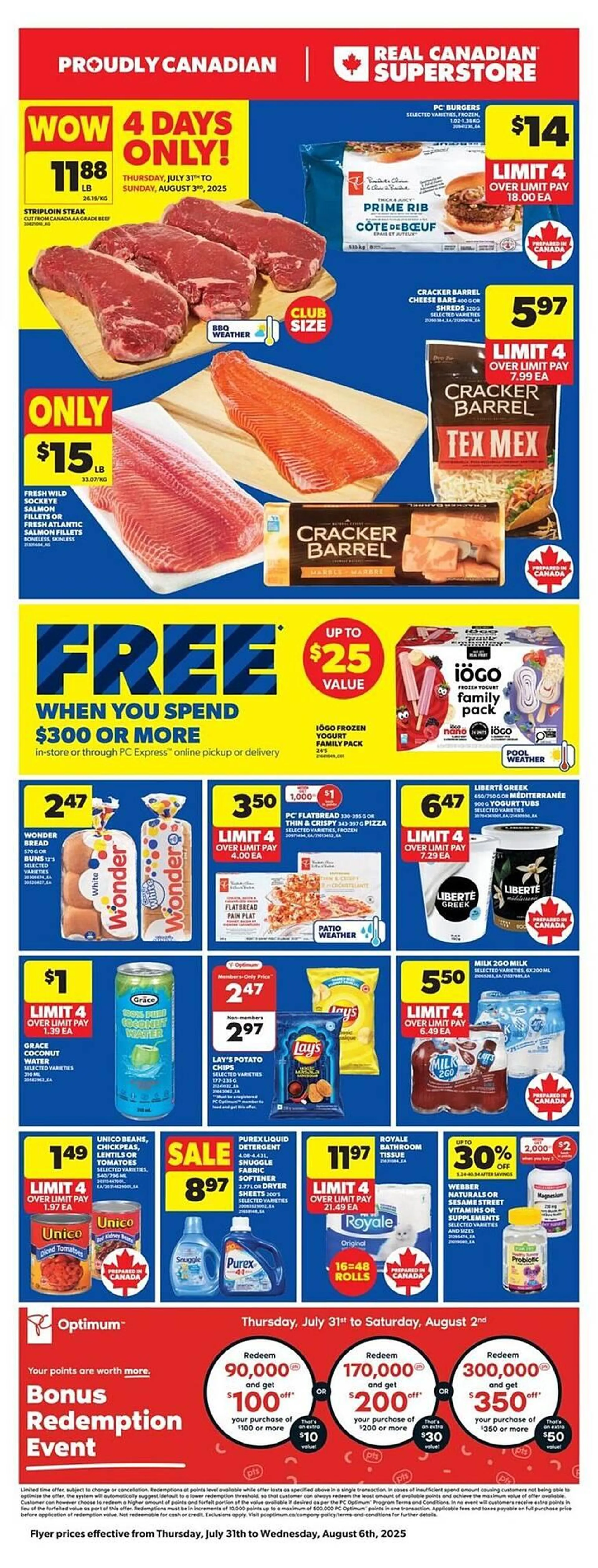 Real Canadian Superstore flyer from July 31 to August 7 2025 - flyer page 1