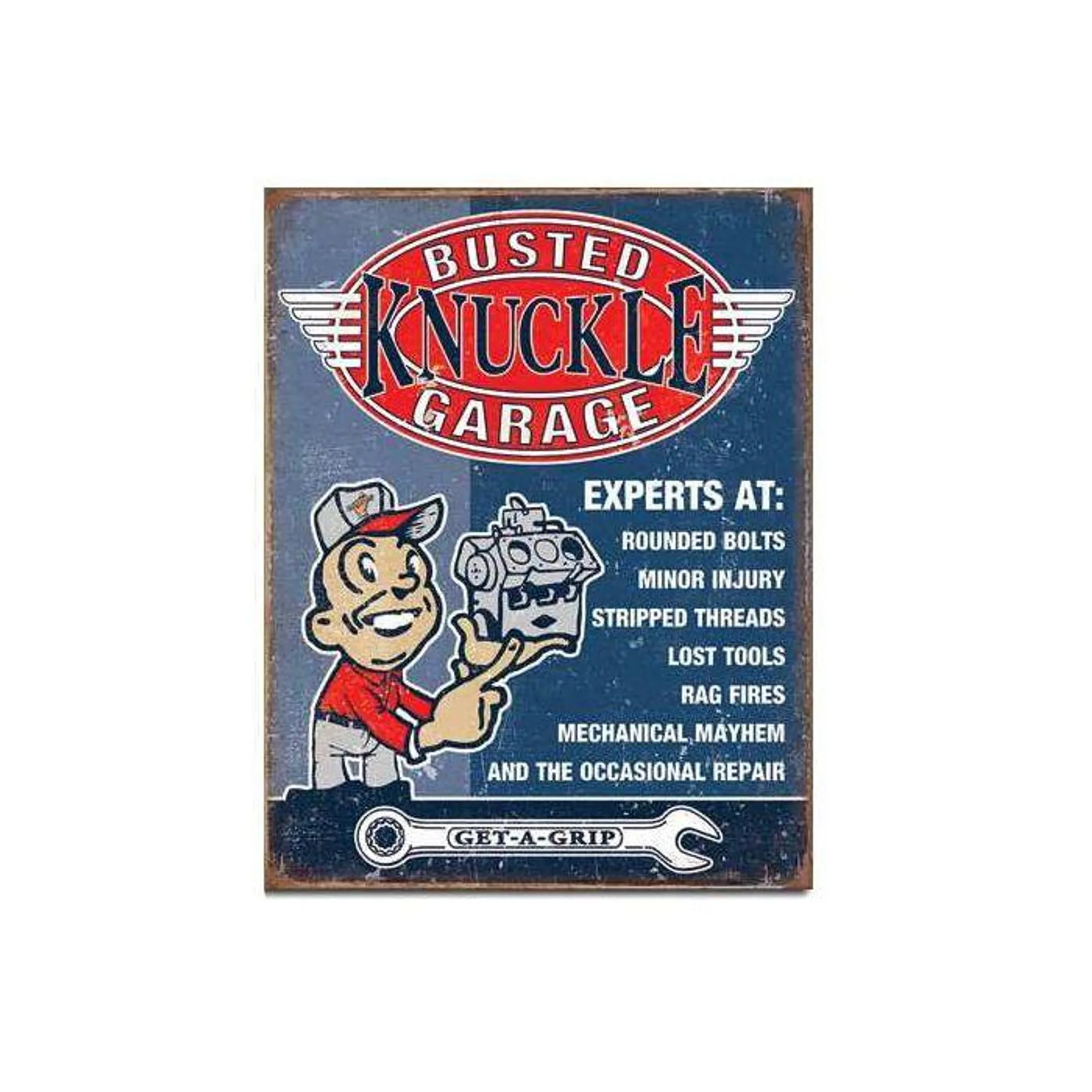 Busted Knuckle Garage Tin Sign