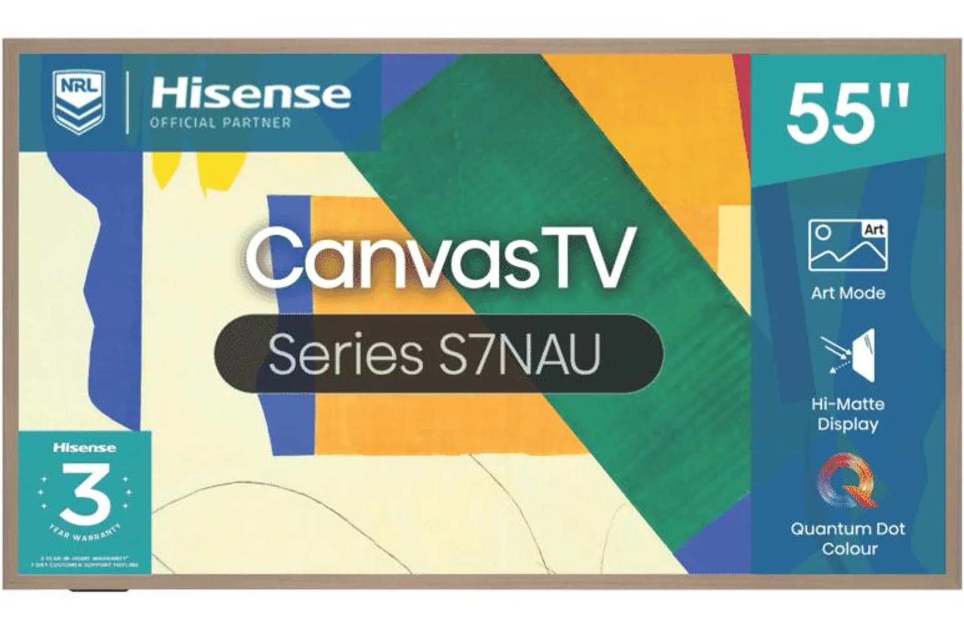 Hisense 55" Canvas S7NAU 4K QLED Smart TV 2024