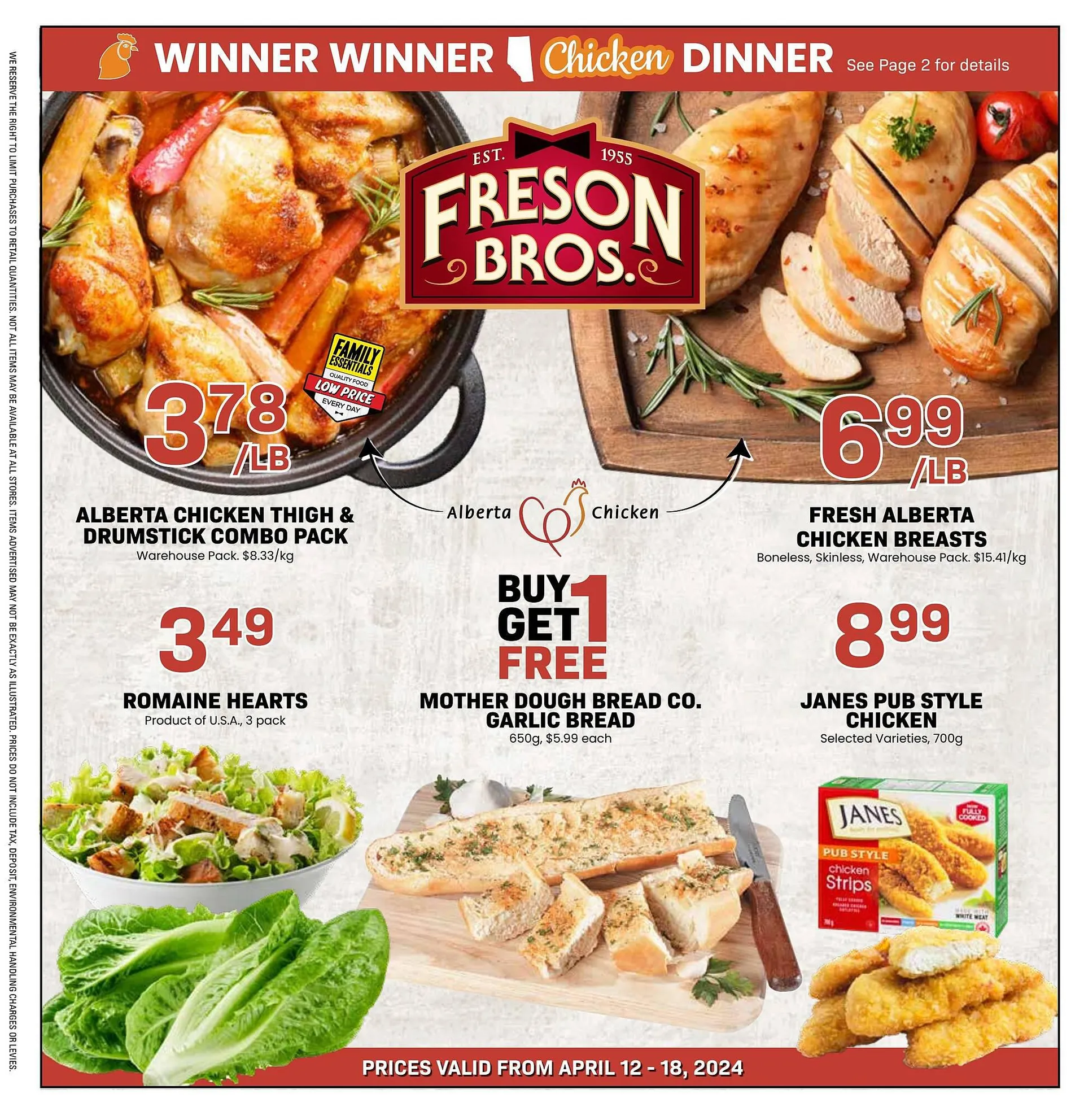 Freson Bros flyer from April 7 to April 13 2024 - flyer page 1