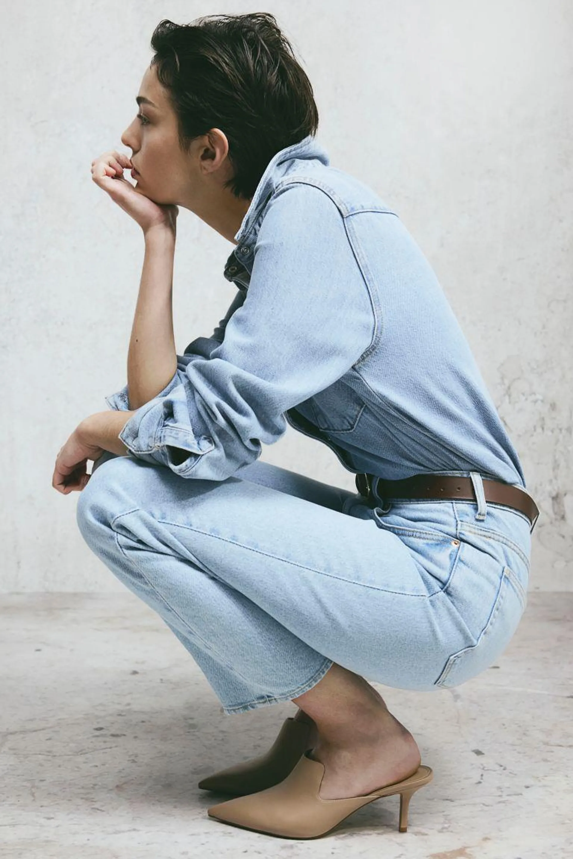 Slim Straight High Ankle Jeans