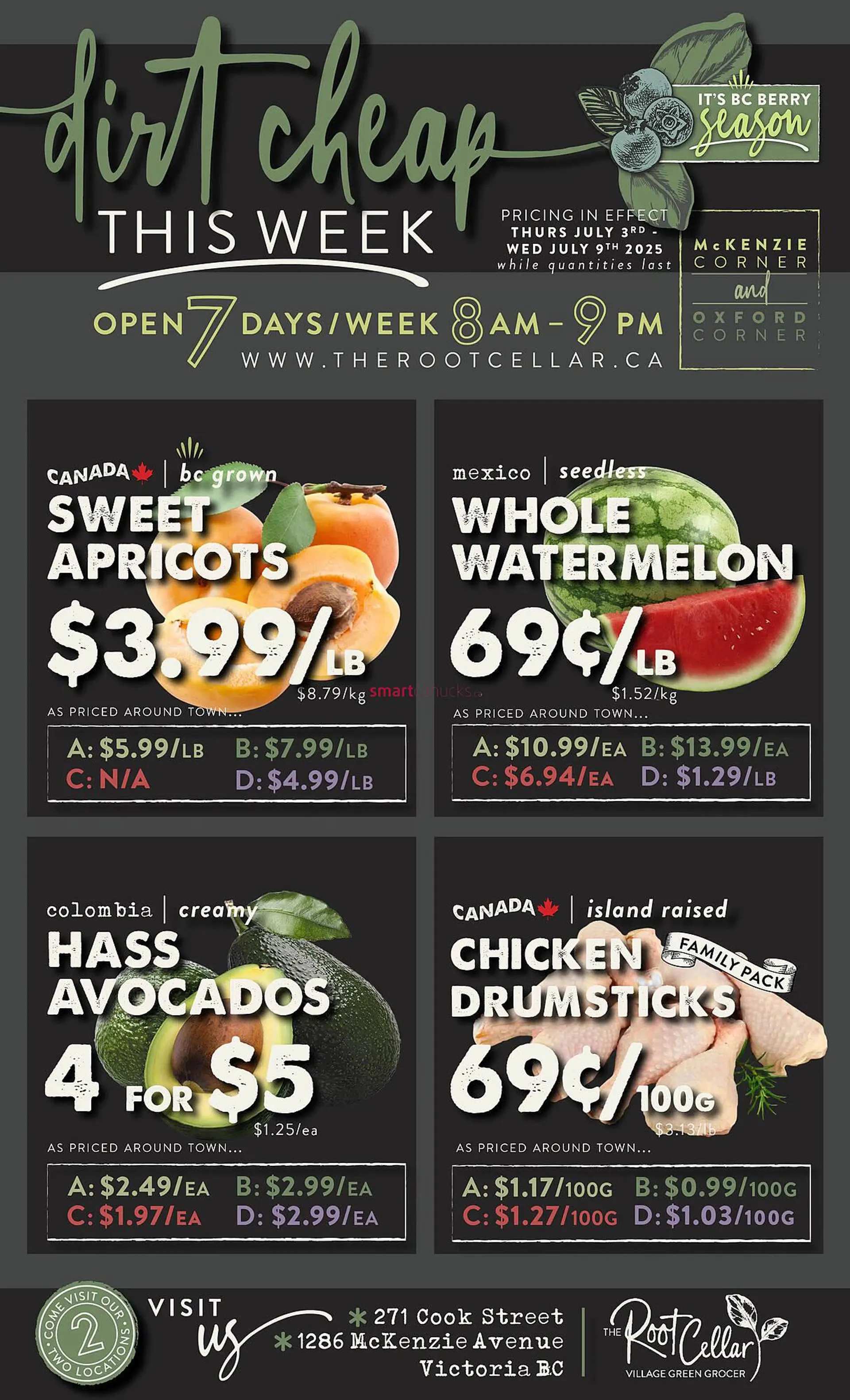 The Root Cellar flyer from July 1 to July 9 2025 - flyer page 1