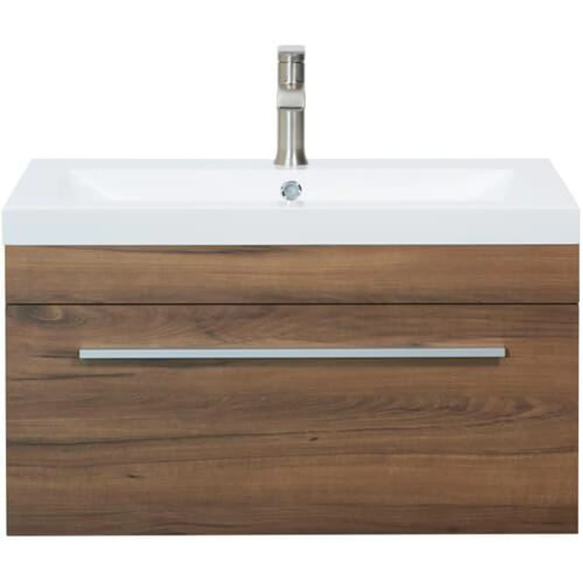 30" W x 19" D Relax Wall Hung Vanity with Synthetic Marble Top - Chestnut