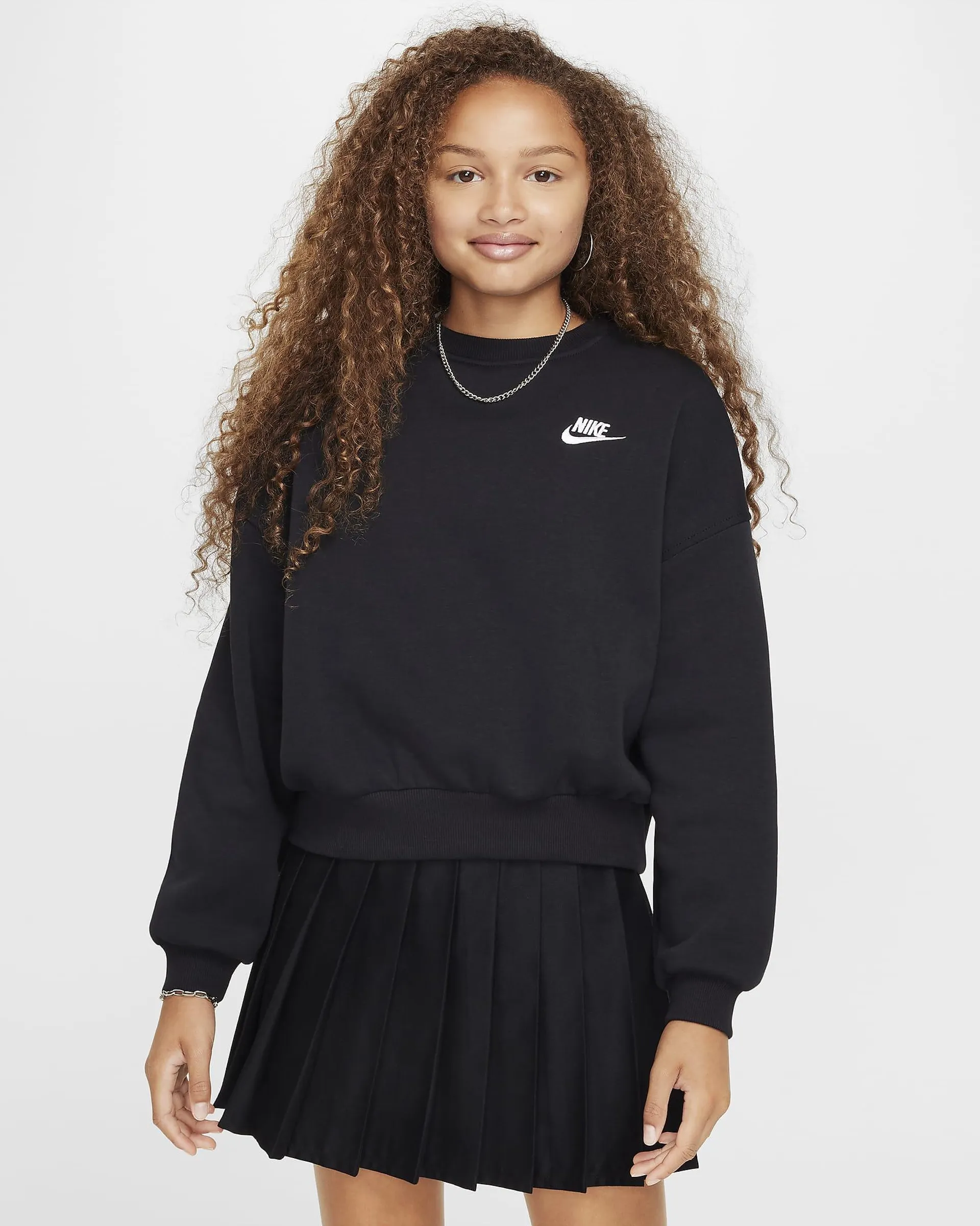 Girls' Boxy Crew-Neck Sweatshirt