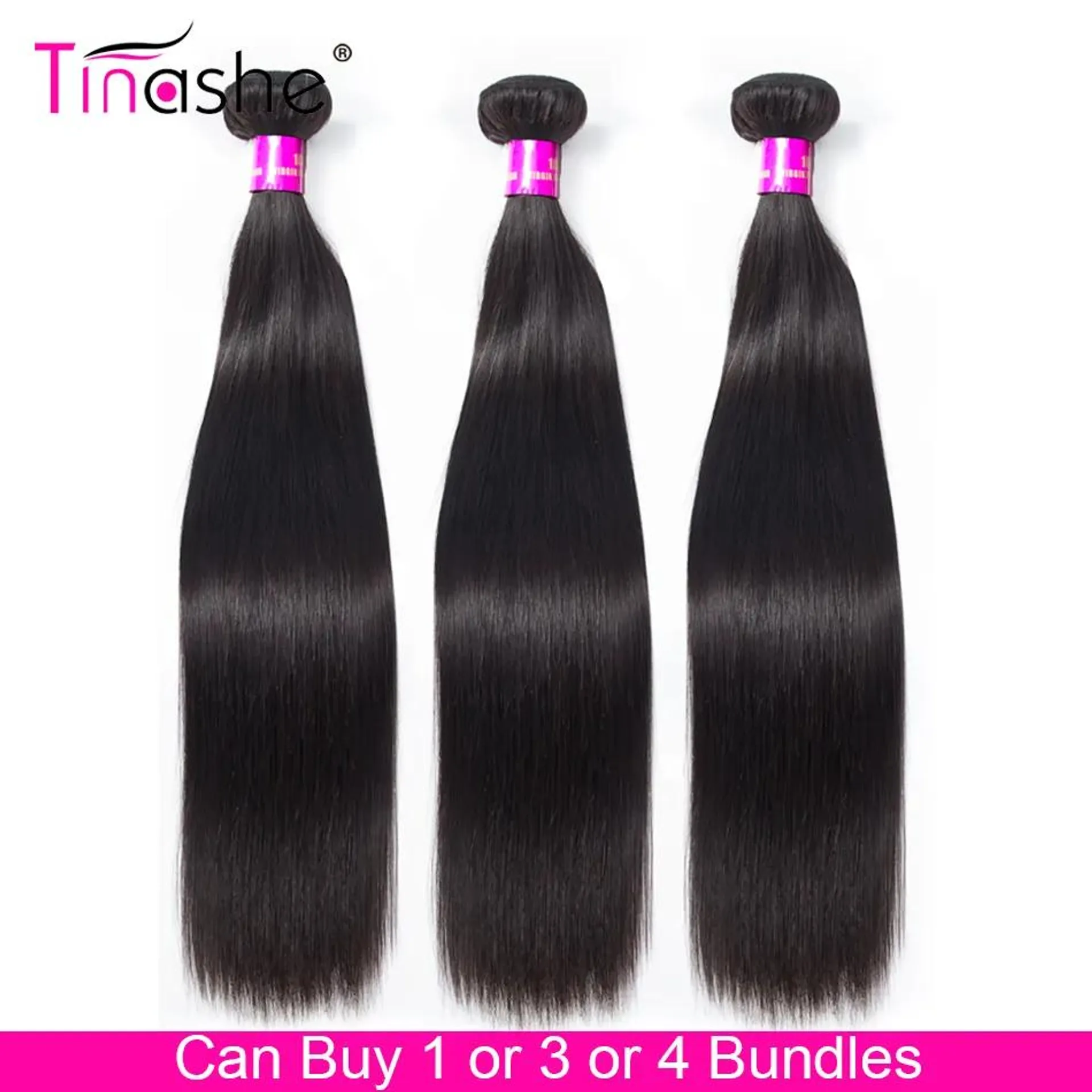 Tinashe Hair Brazilian Straight Hair Bundles 100% Human Hair Weave Bundles Can Buy 1/3/4 Bundles 8-30 inch Remy Hair Extensions