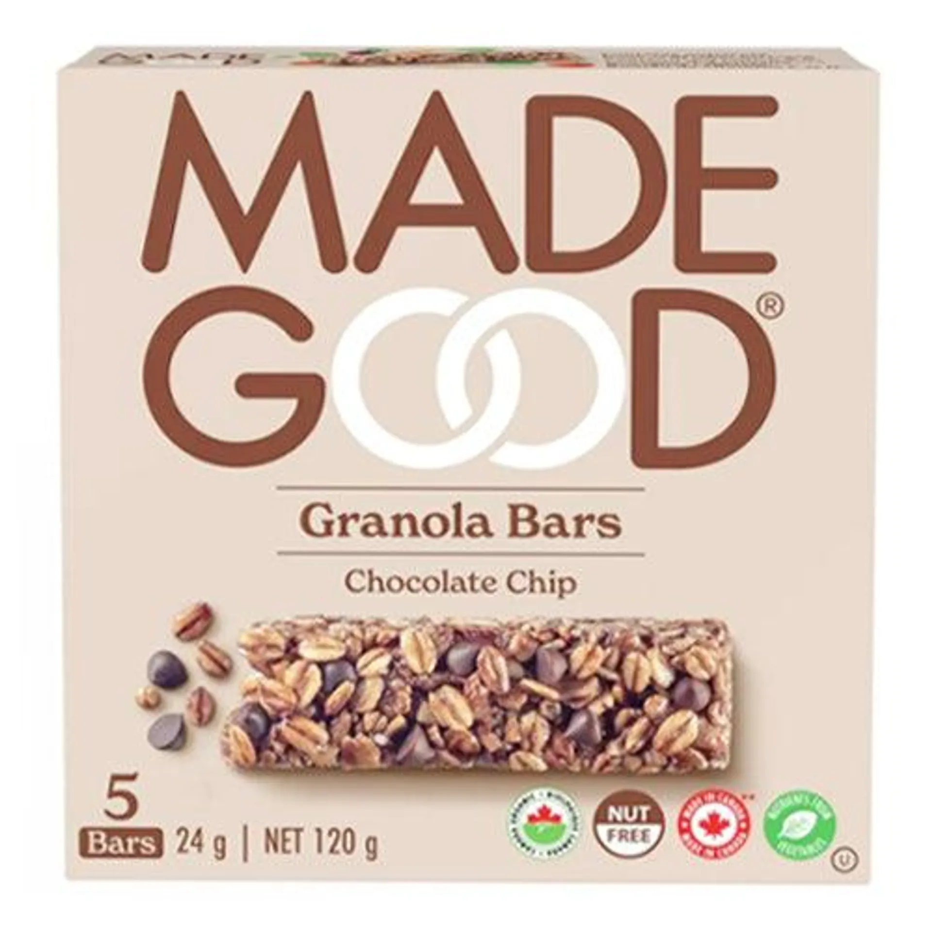 MadeGood Chocolate Chip Granola Bars-5bars