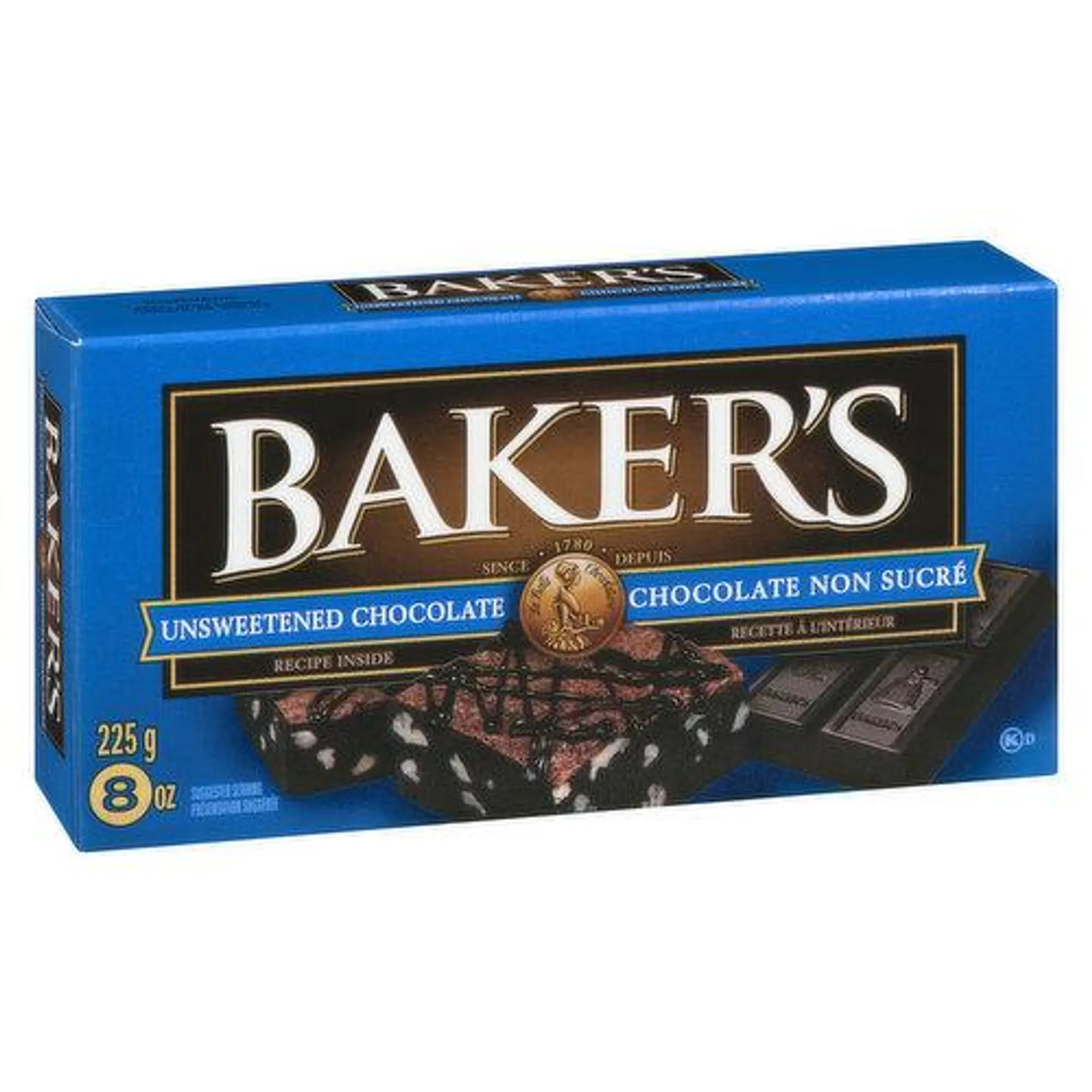 Baker's - Bakers Unsweetened Chocolate Squares, 225 Gram