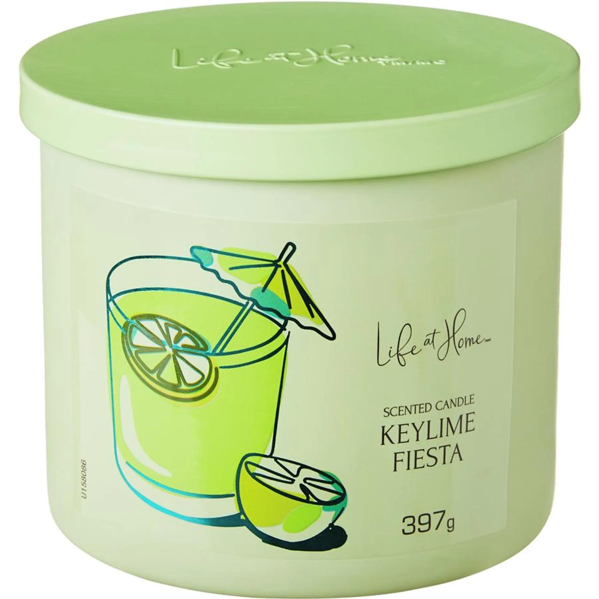 Keylime Fiesta 3 Wick Scented Candle with Lid