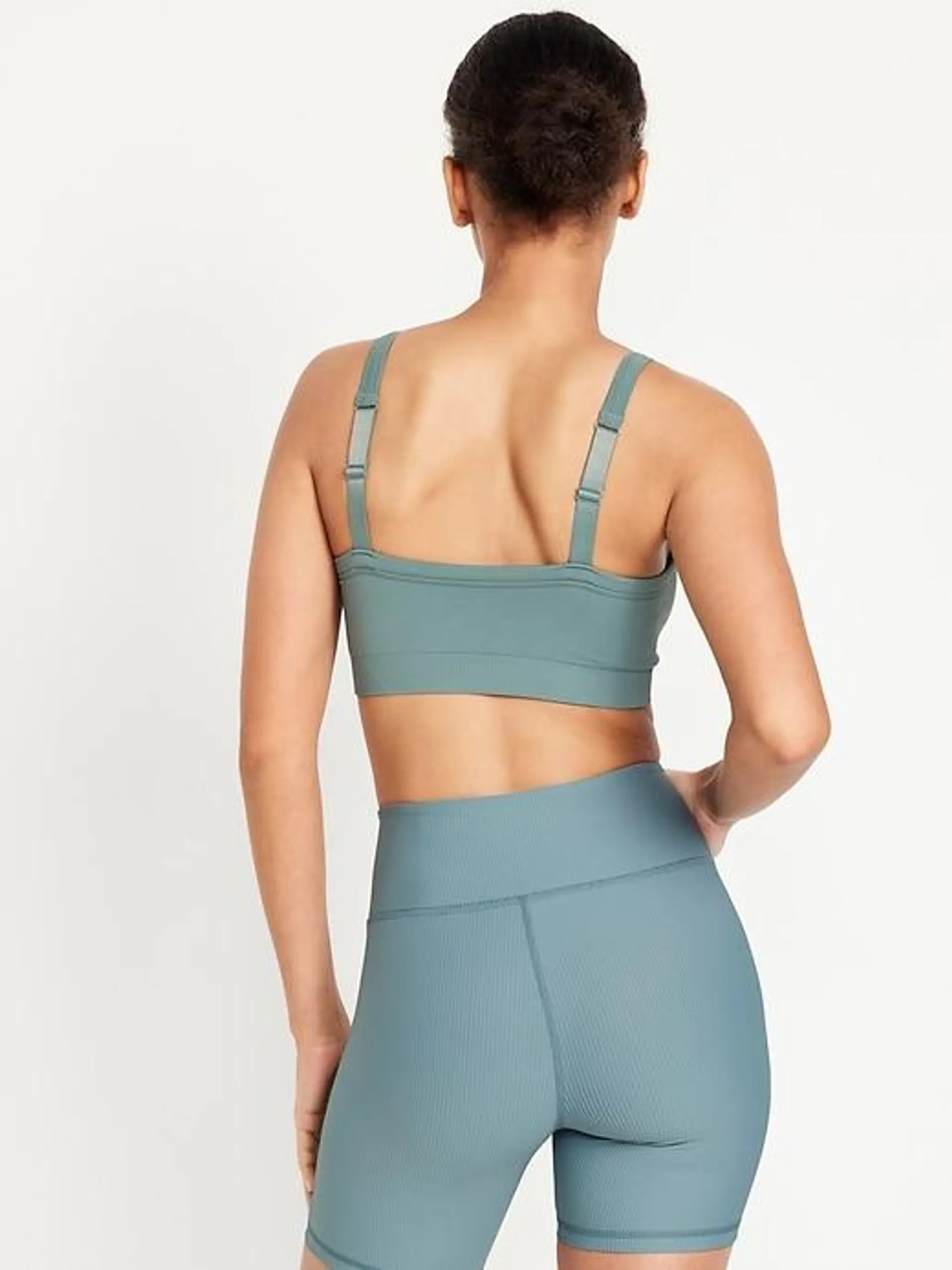 Light Support Seamless Ribbed Sports Bra