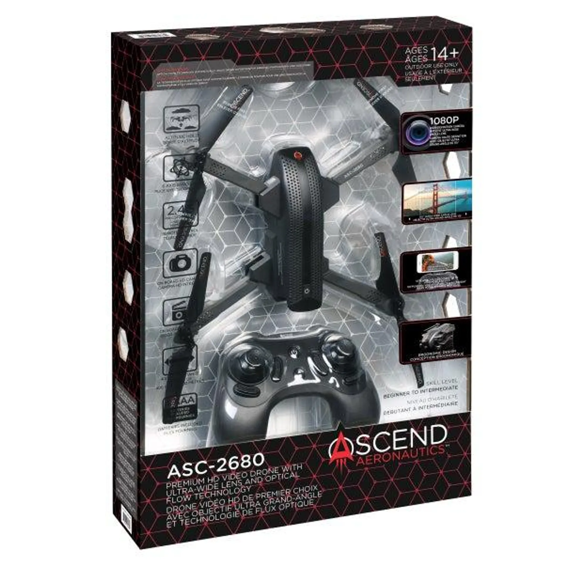 ASC-2680 Ascend Aeronautics Premium HD Video Drone with Optical Flow Technology